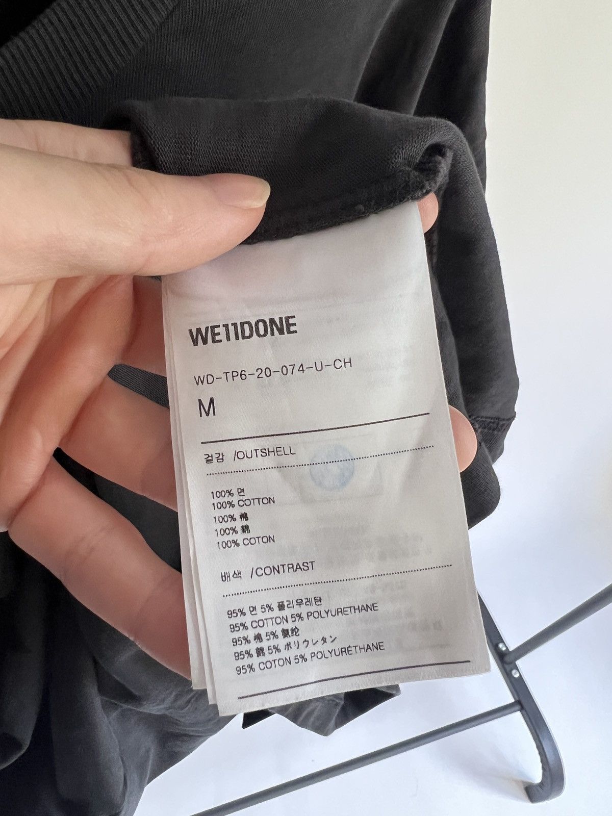 WE11DONE Grey ‘Selldone’ Front Logo T-Shirt Size US M / EU 48-50 / 2 - 5 Thumbnail
