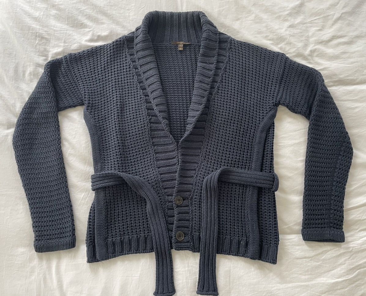 Louis Vuitton Incredible Navy Oversized Heavy Knit Shawl Cardigan Jacket Size US M / EU 48-50 / 2 - 1 Thumbnail