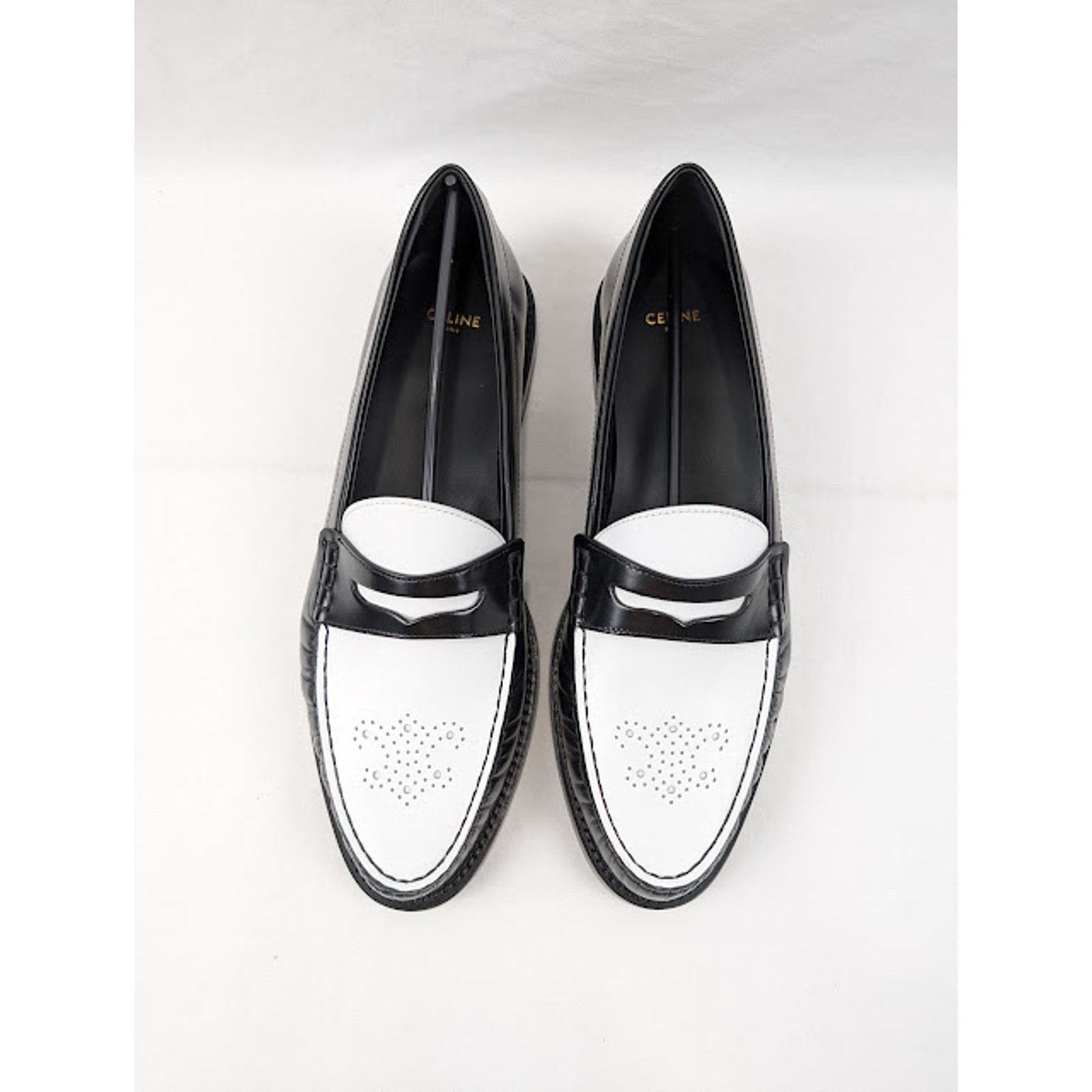 Celine o1rshd1 Loafers 15 in Black/Optic White Size US 11 / EU 44 - 15 Thumbnail