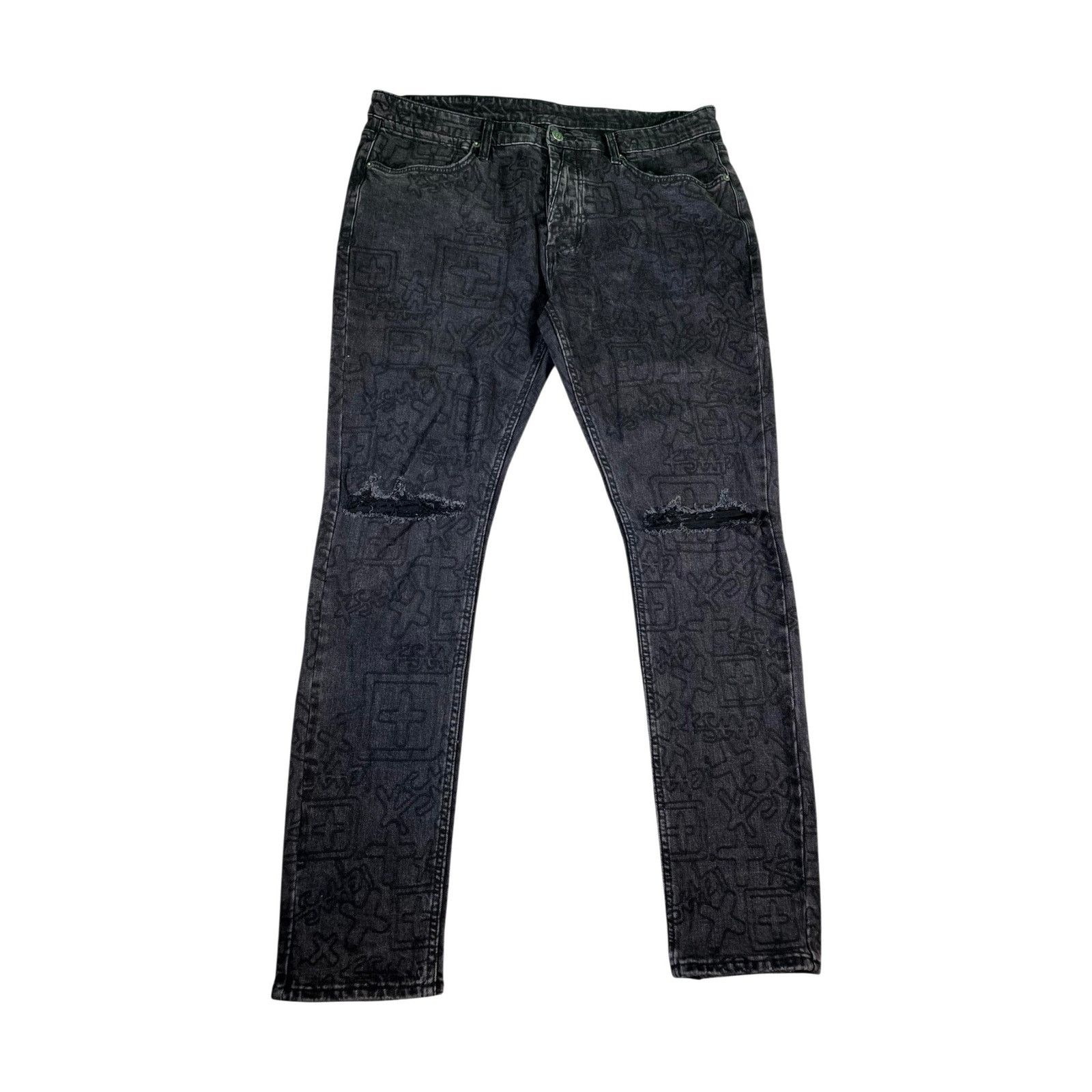 Ksubi Ksubi "All Over Logo" Black Jeans Size US 38 / EU 54 - 1 Thumbnail