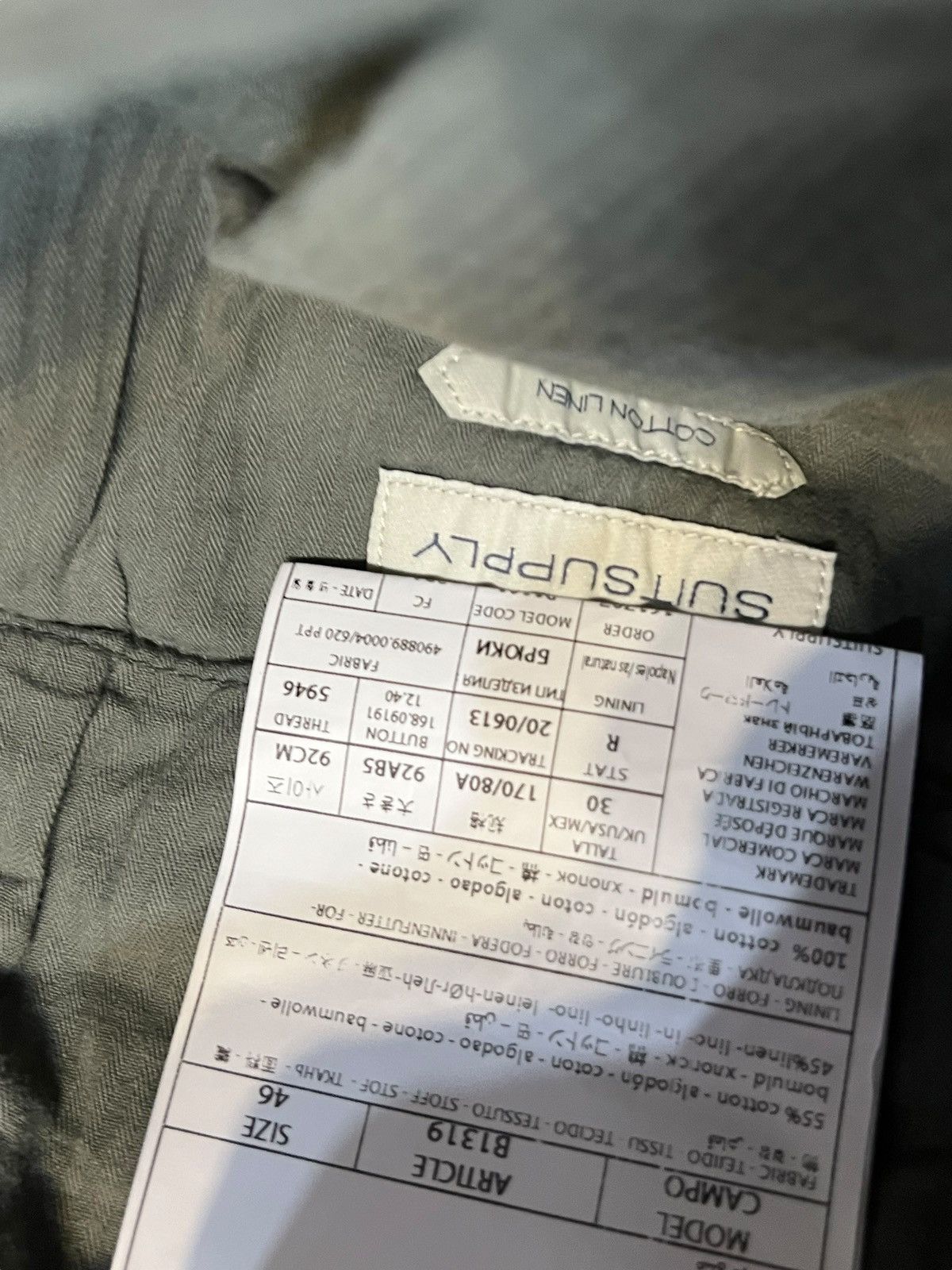 Suitsupply Suitsupply cotton linen pants campo Size US 30 / EU 46 - 3 Thumbnail