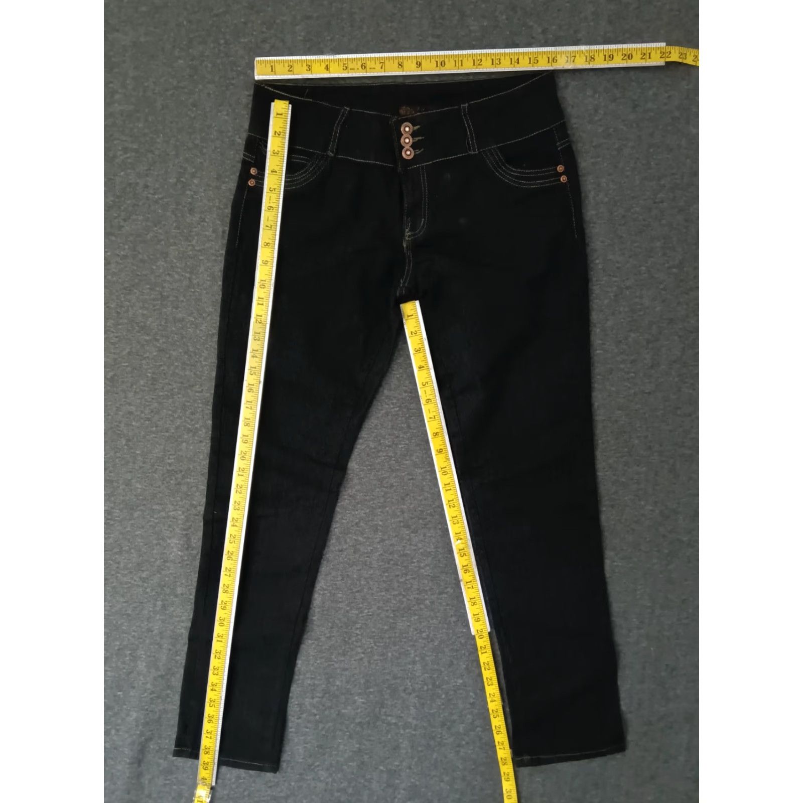 Vintage VINTAGE Unbranded Jeans 3 Button Closure Dark Wash Skinny Women's 19/20 Size 40" / US 18 - 4 Thumbnail