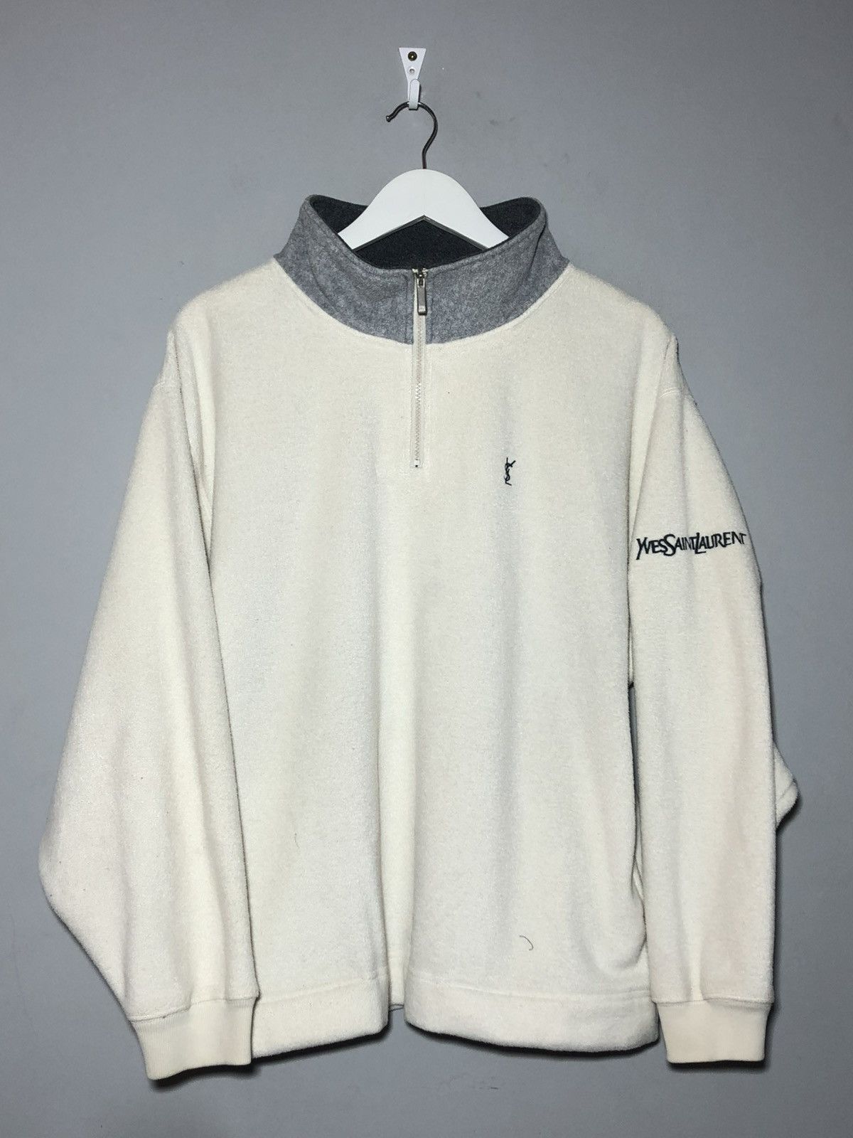 Yves Saint Laurent Vintage Yves Saint Laurent YSL Fleece Jacket Half Zip Size US M / EU 48-50 / 2 - 1 Thumbnail