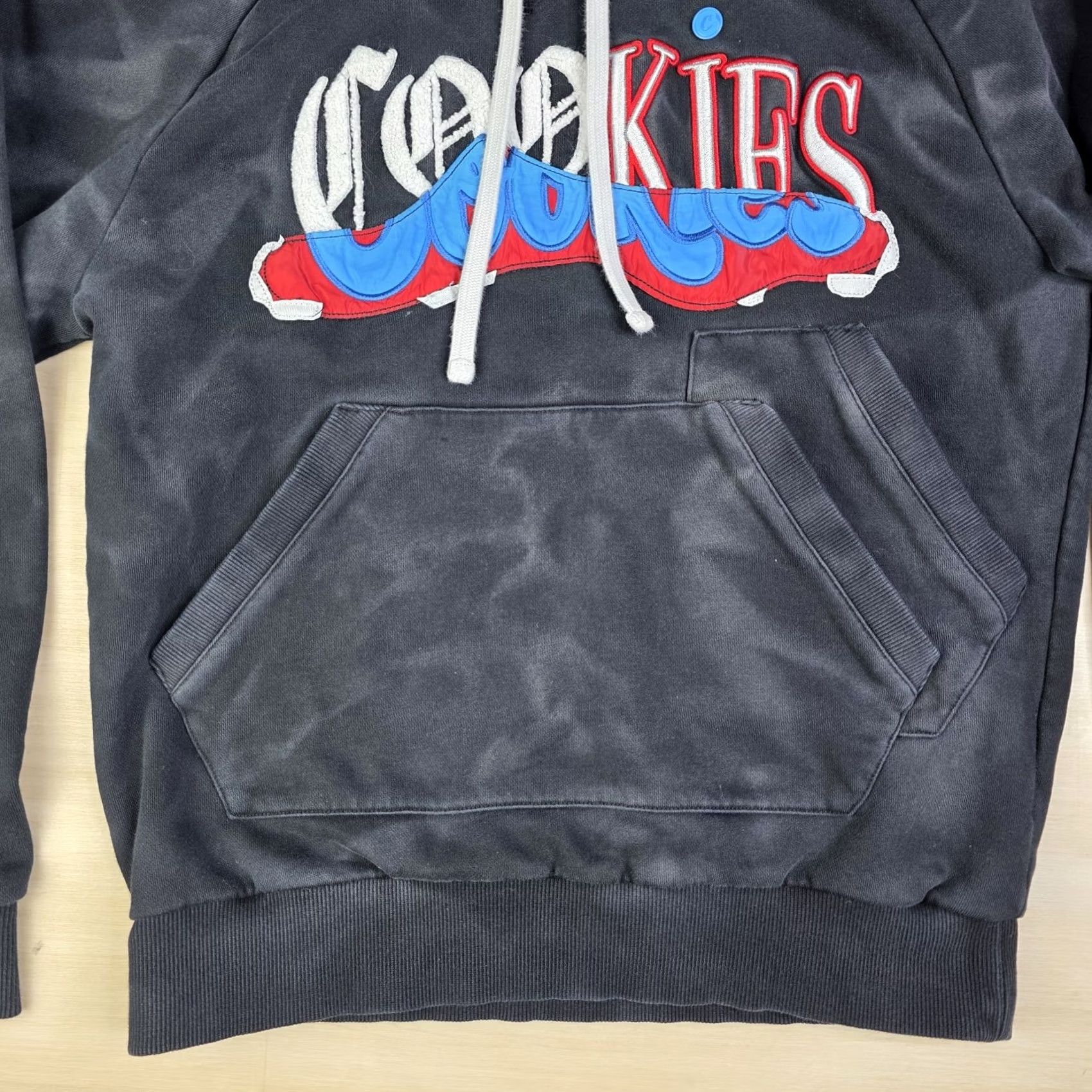 Logo 7 Cookies Black Acid Wash Hoodie Embroidered Logo Upper Echelon S Size US S / EU 44-46 / 1 - 5 Thumbnail