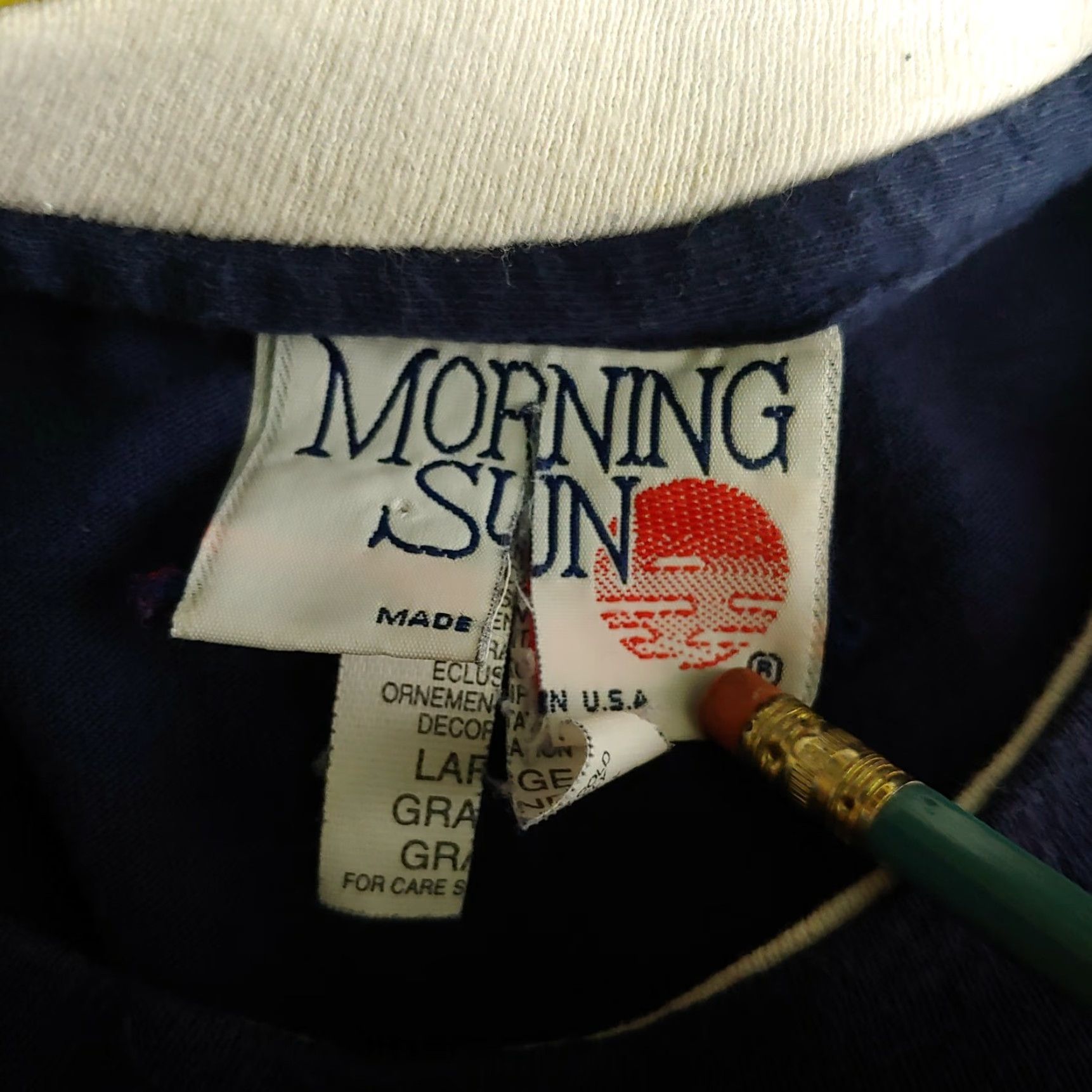 Vintage VINTAGE Morning Sun Penn State Shirt Large Navy Blue 90s Nittany Lions T-Shirt Mens Vintage Penn State College Sports Graphic Shirt Size US L / EU 52-54 / 3 - 5 Thumbnail