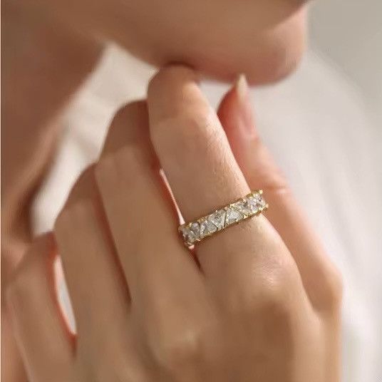 Other Delicate Bling Heart Cubic Zirconia Fashion Shiny Ring Size ONE SIZE - 2 Thumbnail