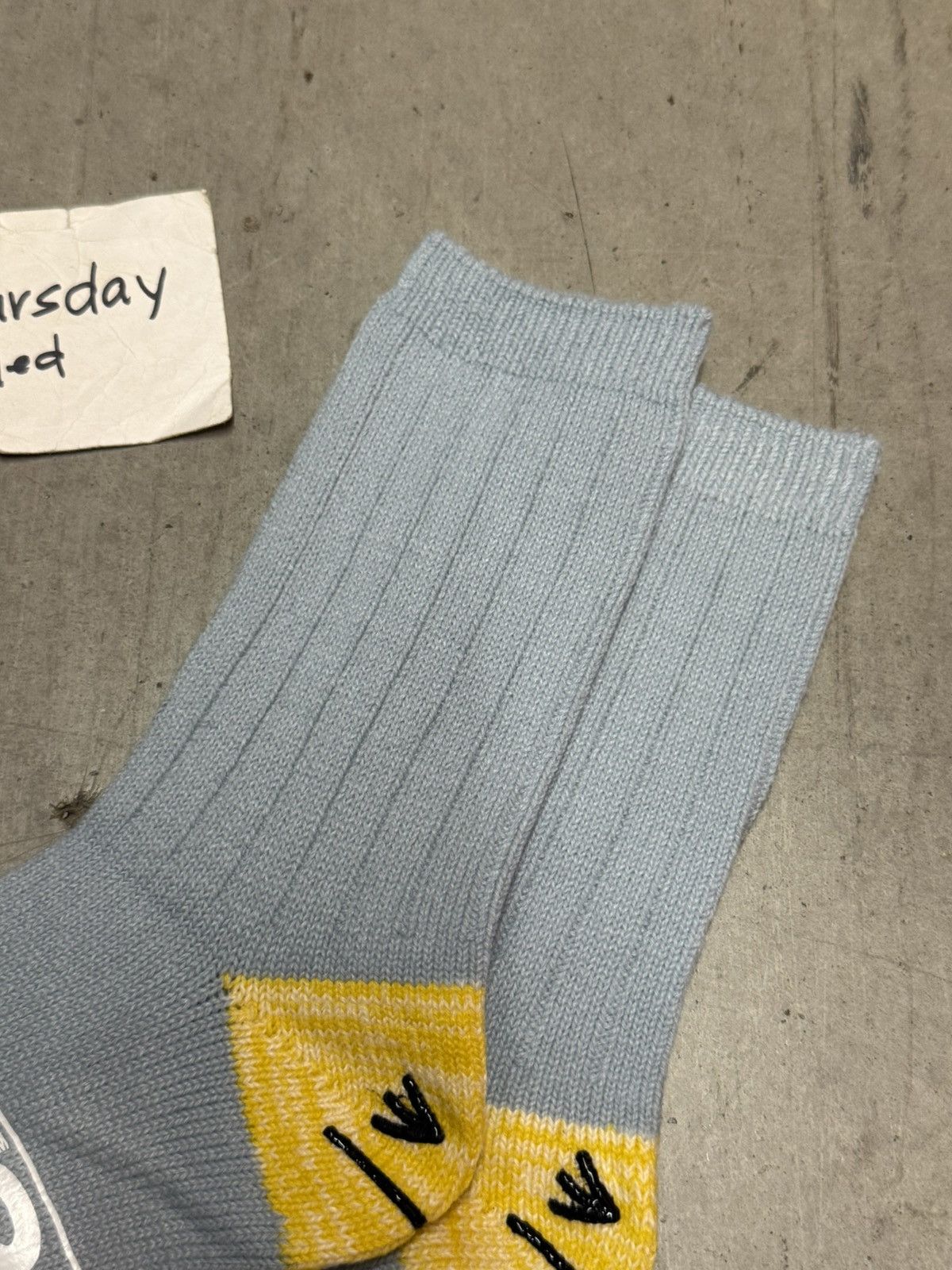 Imran Potato Imran Potato Happy Heel Knit Socks Blue Size ONE SIZE - 3 Thumbnail