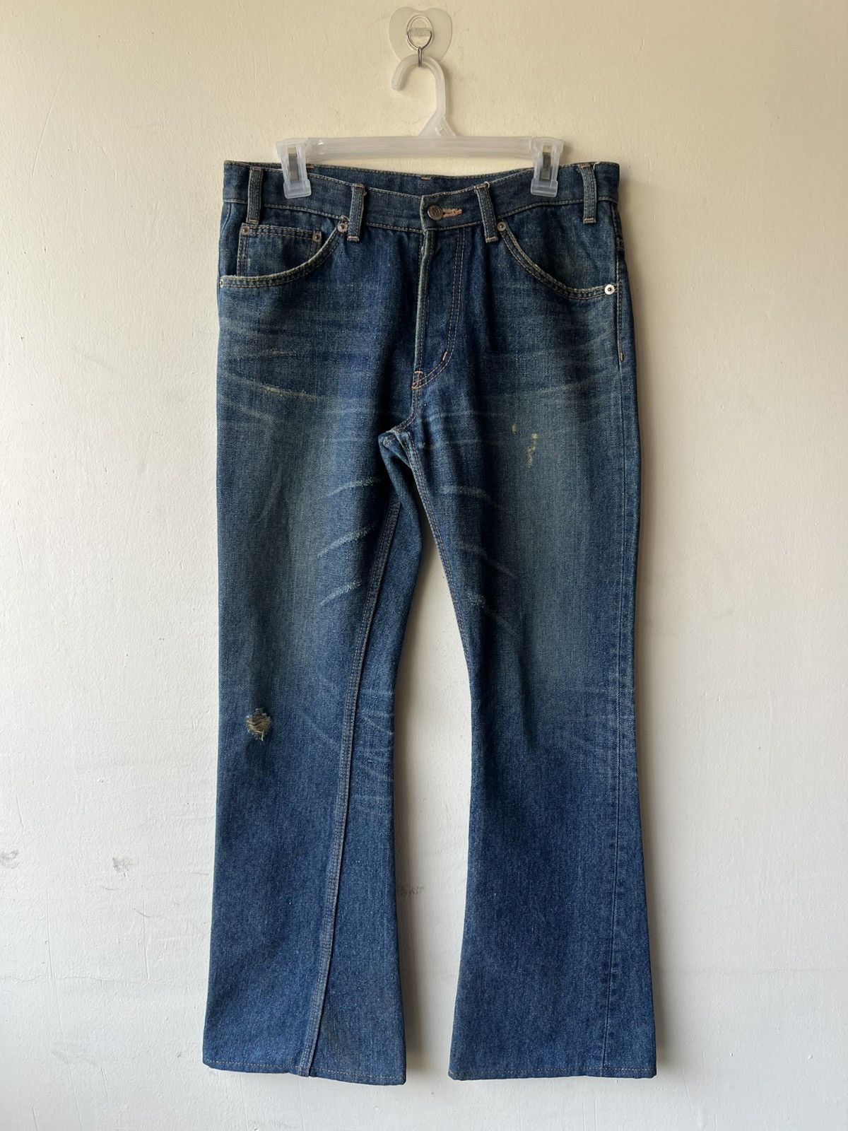 Backbone Backbone X Bobson Japan Distressed Fade Denim Bootcut Jeans Size US 31 - 2 Thumbnail