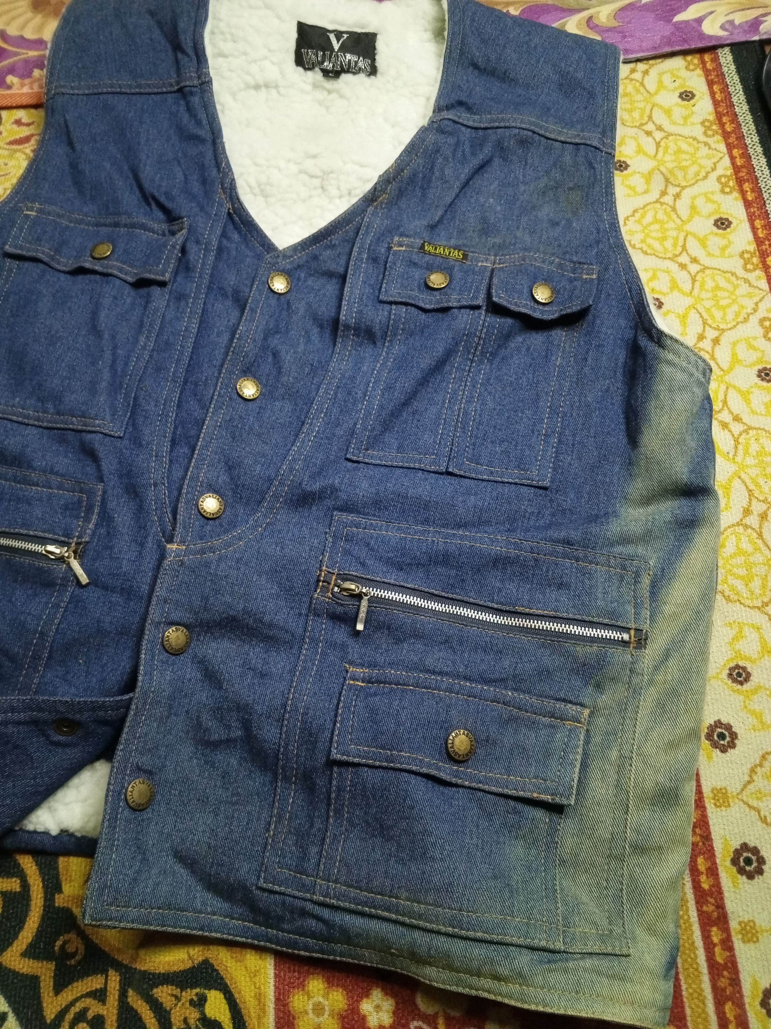 Japanese Brand VALIANTAS VEST JEANS MULTI POCKET Size L / US 10 / IT 46 - 3 Thumbnail