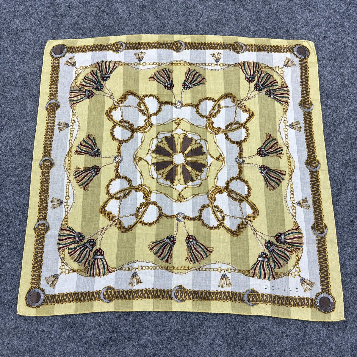 Celine × Vintage Handkerchief # E035 # Bandana # Neckerchief Size ONE SIZE - 2 Thumbnail