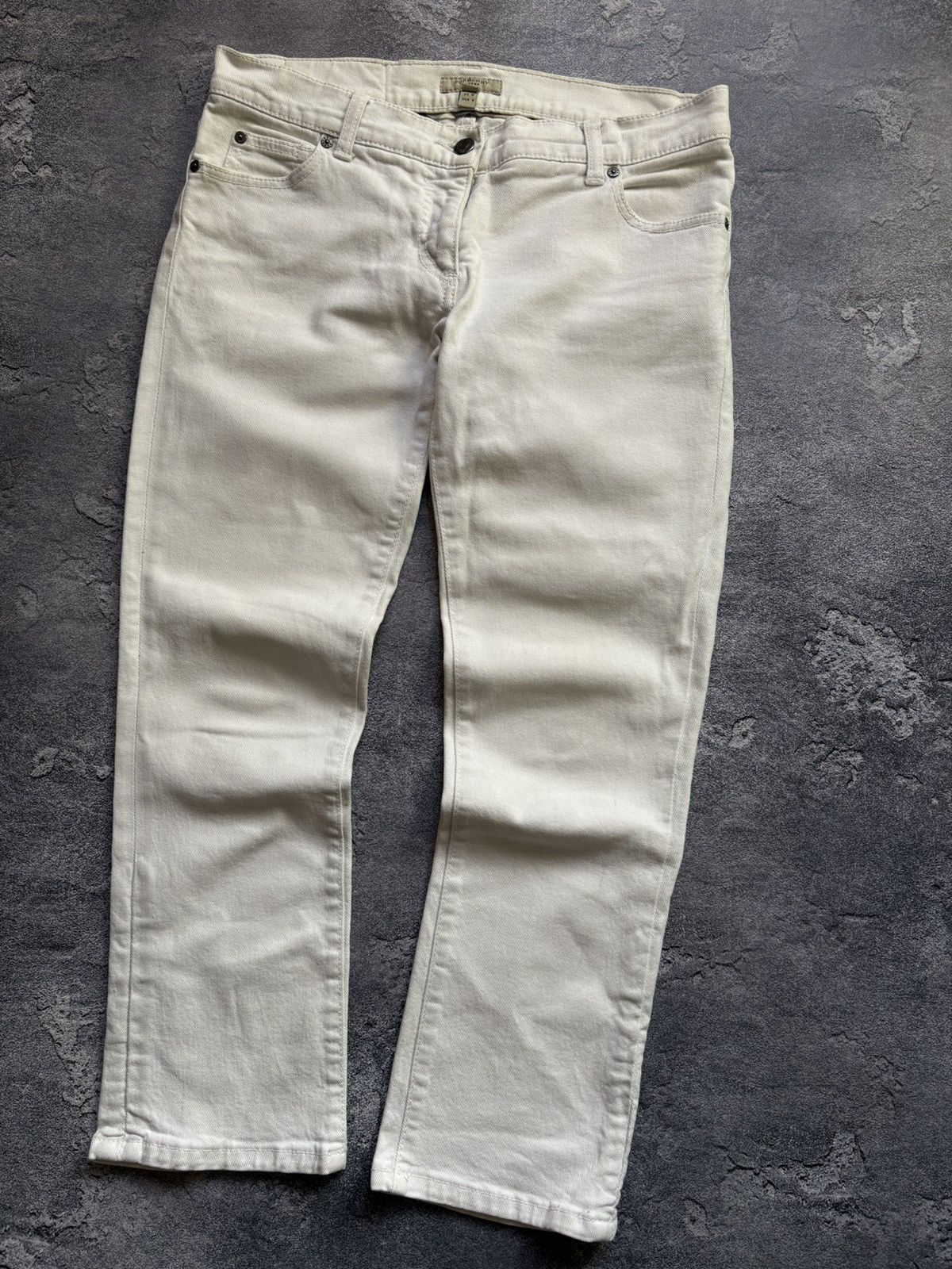 Burberry Vintage Burberry London Nova Check Luxury White Jeans Size 28" / US 6 / IT 42 - 3 Thumbnail