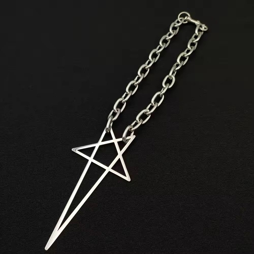 Jewelry Gothic Star Charms Pendant Necklace Size ONE SIZE - 1 Thumbnail