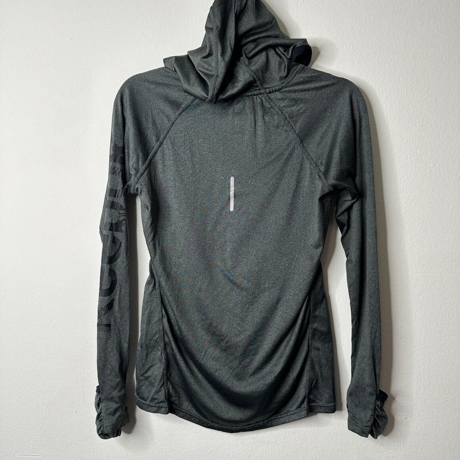 Reebok Reebok Gray Long Sleeve Hooded Pullover Shirt Front Pockets Size XS / US 0-2 / IT 36-38 - 3 Thumbnail