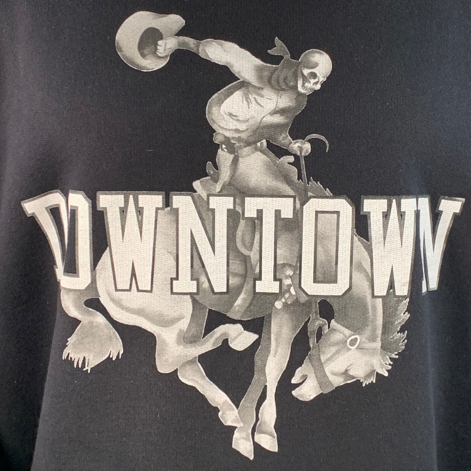 Off-White Downtown Black White Graphic Cotton Crew Neck Sweatshirt Size US M / EU 48-50 / 2 - 2 Thumbnail