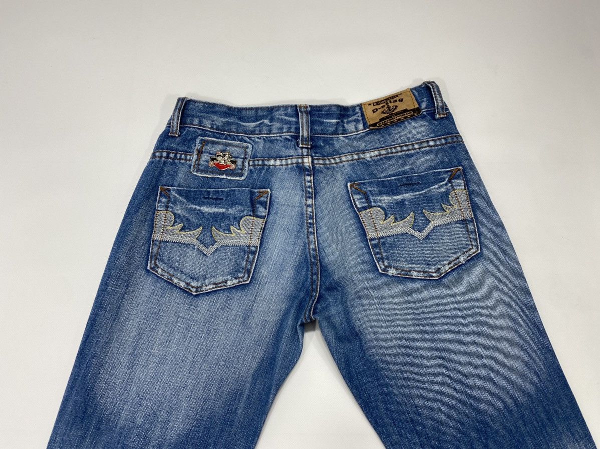 Vintage 🔥LASTDROP🔥 Y2K L Low Rise Starfish Flared Denim Jeans Pants Size 32" / US 10 / IT 46 - 20 Thumbnail