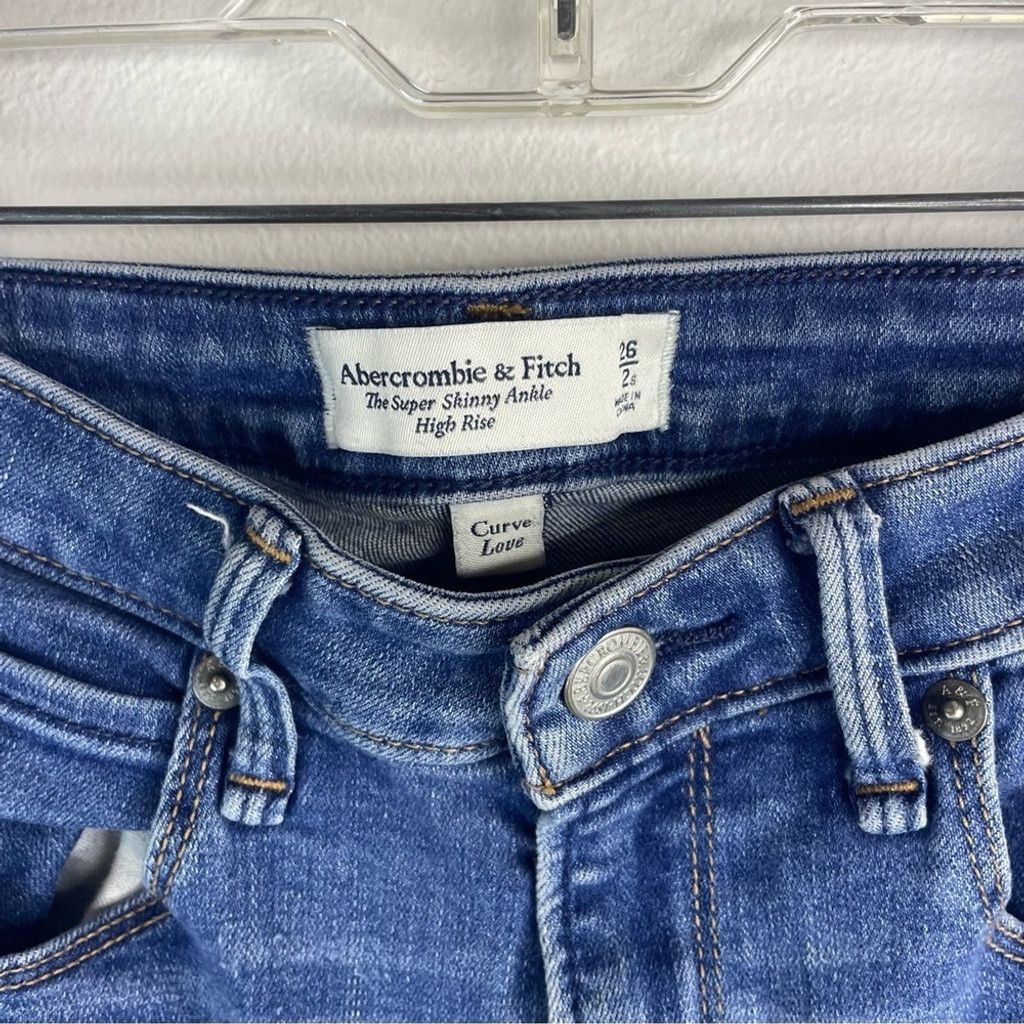 Abercrombie & Fitch ABERCROMBIE & FITCH Womens Super Skinny High Rise Jeans 26/2 Size 26" / US 2 / IT 38 - 3 Thumbnail
