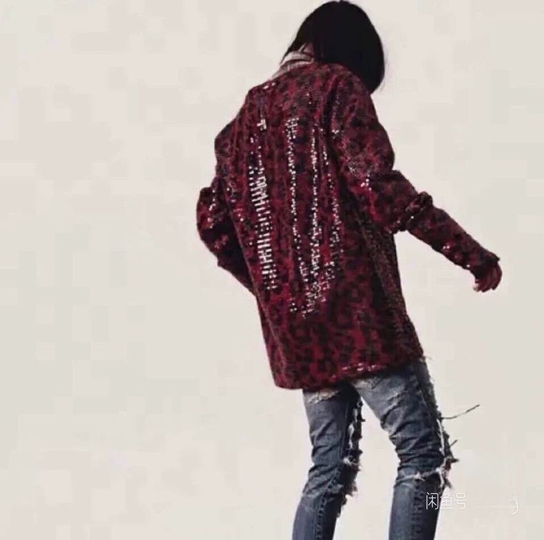 Saint Laurent Paris Red Leopard Wool Sweater by Saint Laurent-2505 Size US S / EU 44-46 / 1 - 2 Thumbnail