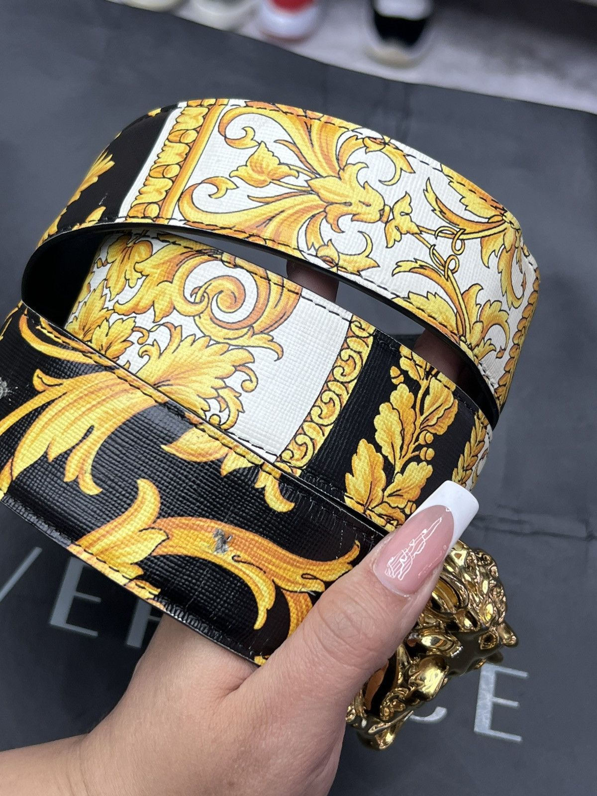 Versace Versace La Medusa Reversible Belt Size 36 - 3 Thumbnail