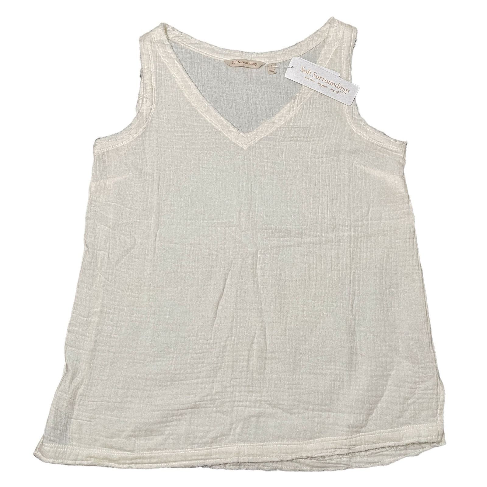 Other Soft Surroundings Del Mar Tank Top Marshmallow Cream Small Size S / US 4 / IT 40 - 1 Thumbnail