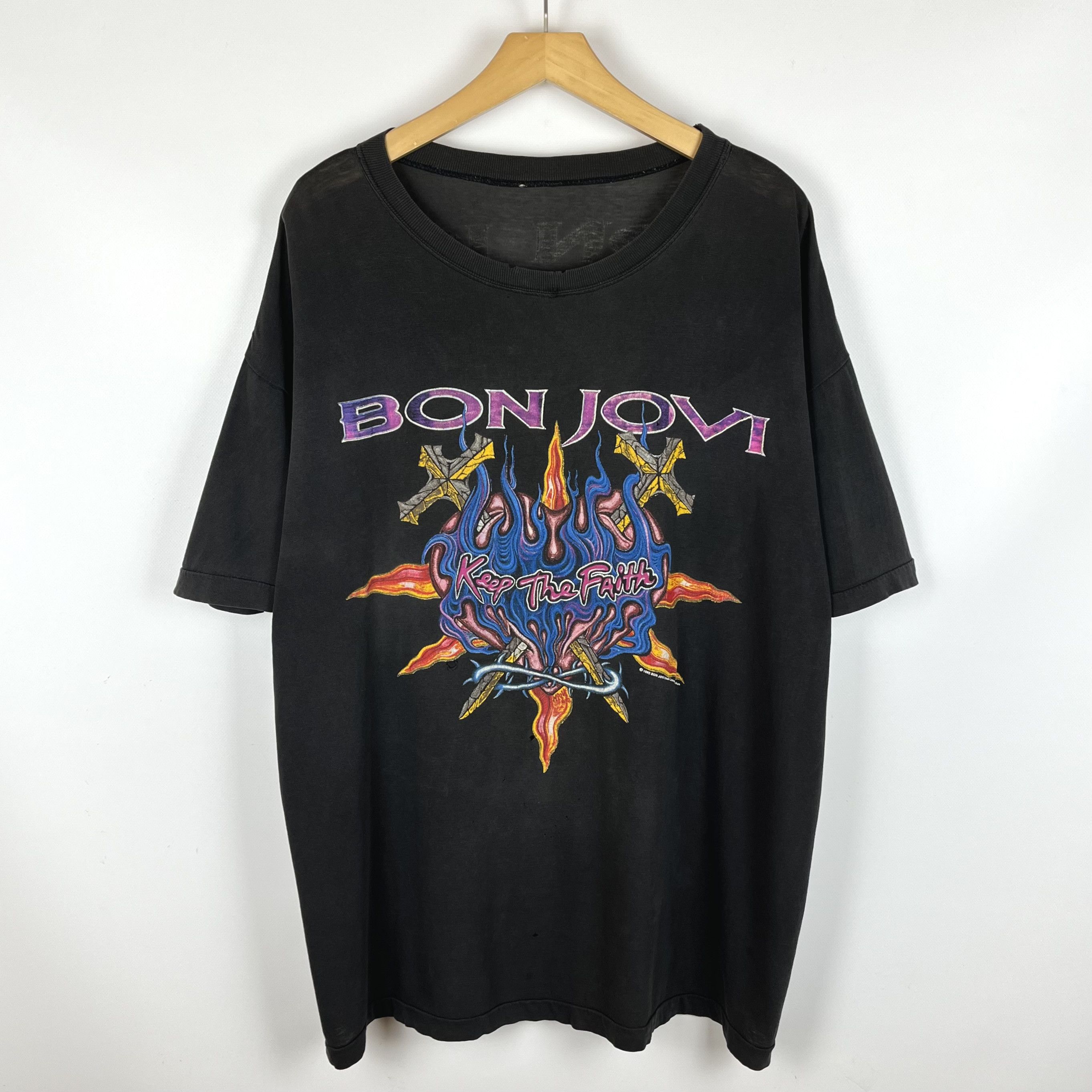 Vintage Bon Jovi Band World Tour T Shirt 1993