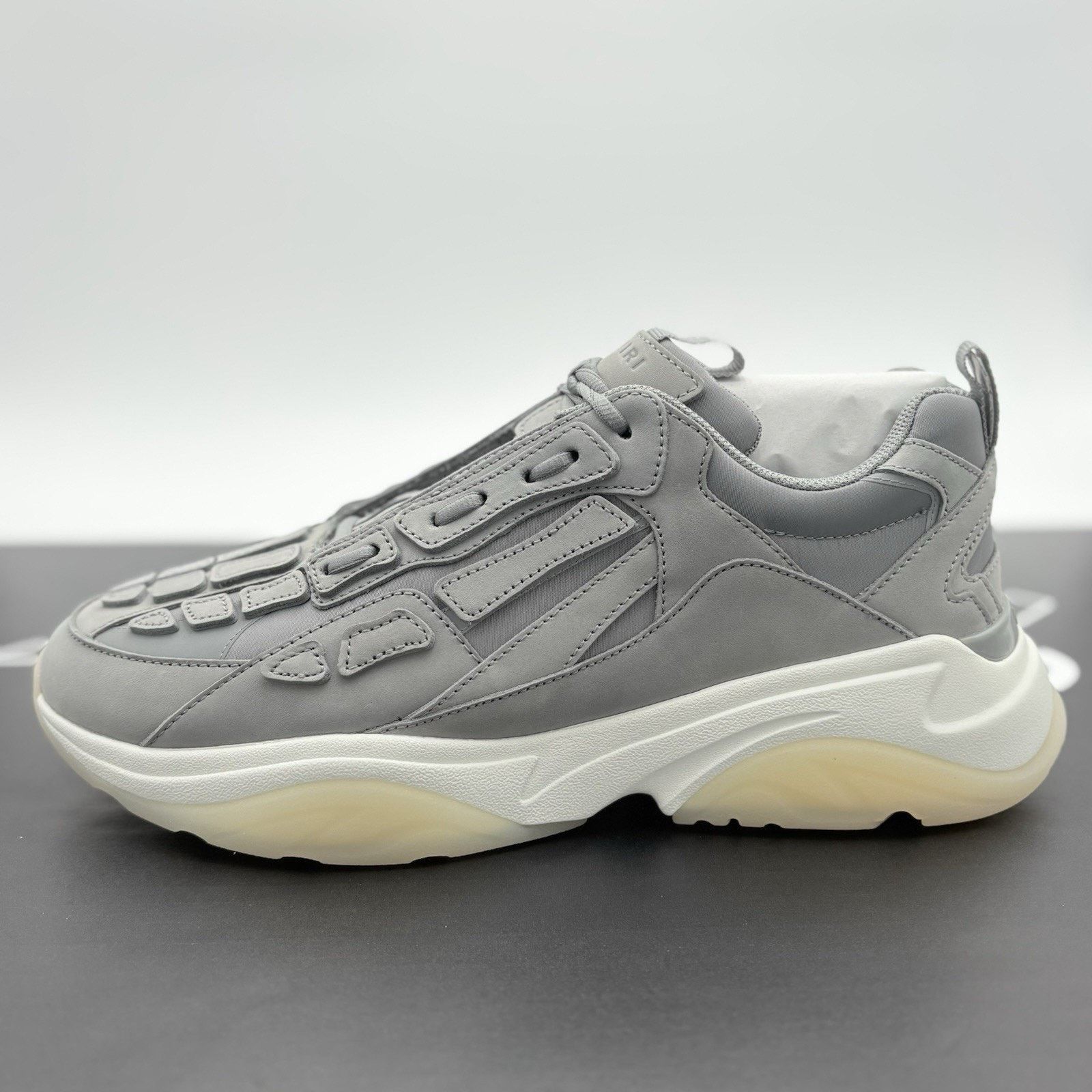 Amiri Amiri Bone Runner ' Grey ' | BRAND NEW! * 100% AUTHENTIC Size US 12 / EU 45 - 8 Thumbnail