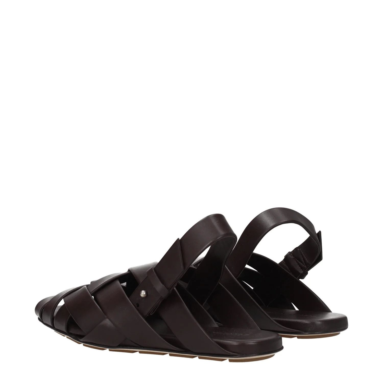 Bottega Veneta ob1o1e0325 Leather Slippers in Chocolate Brown Size US 6 / EU 39 - 4 Thumbnail
