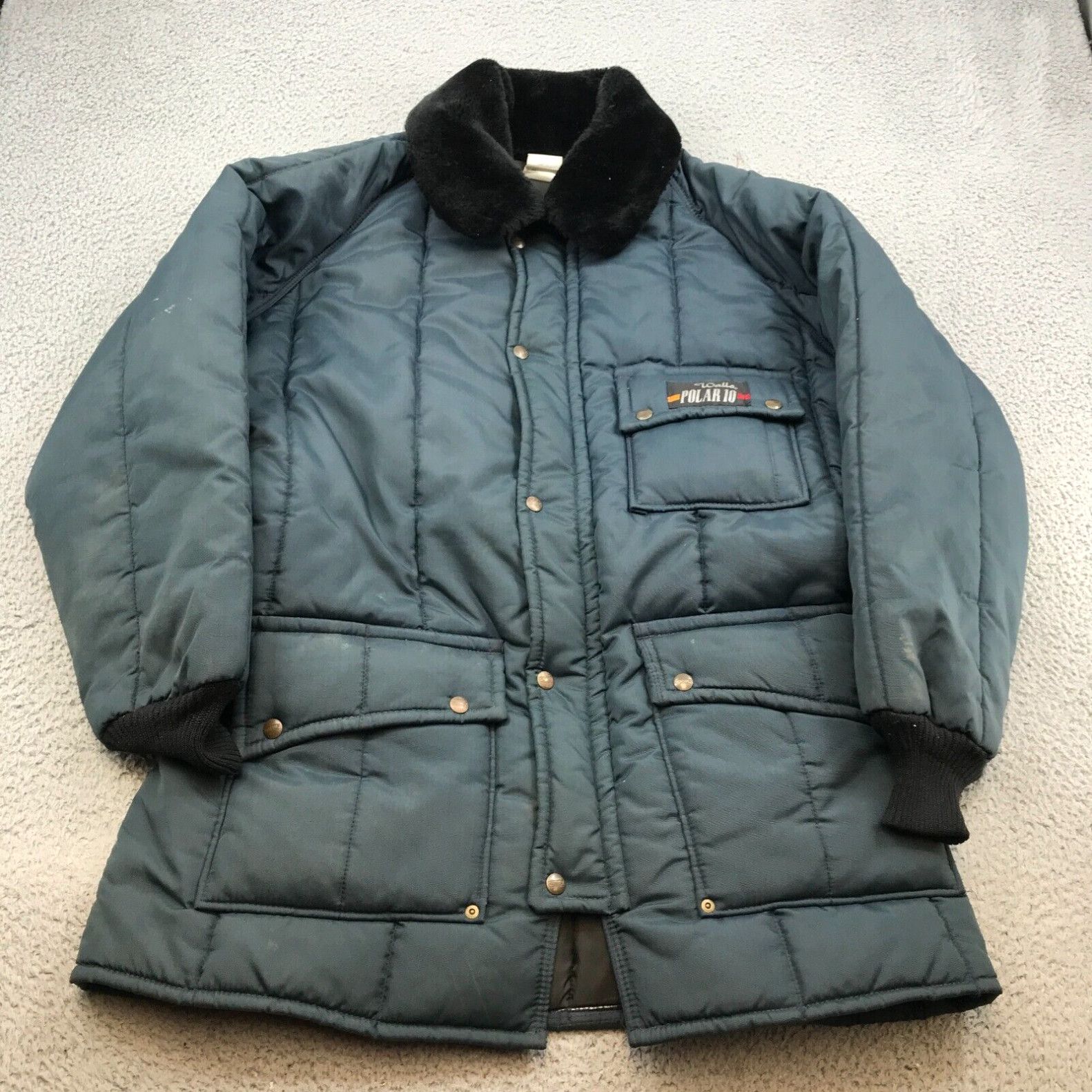 image of Walls Polar 10 Jacket Large Blue Puffer Skii Snowmobile Coat Jacket 45301 in White, Men's
