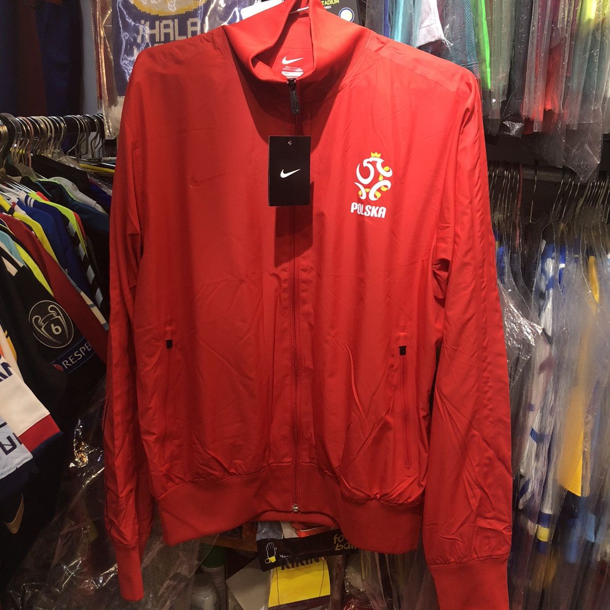 image of Nike x Soccer Jersey Poland N98 Jacket in Red, Men's (Size Medium)