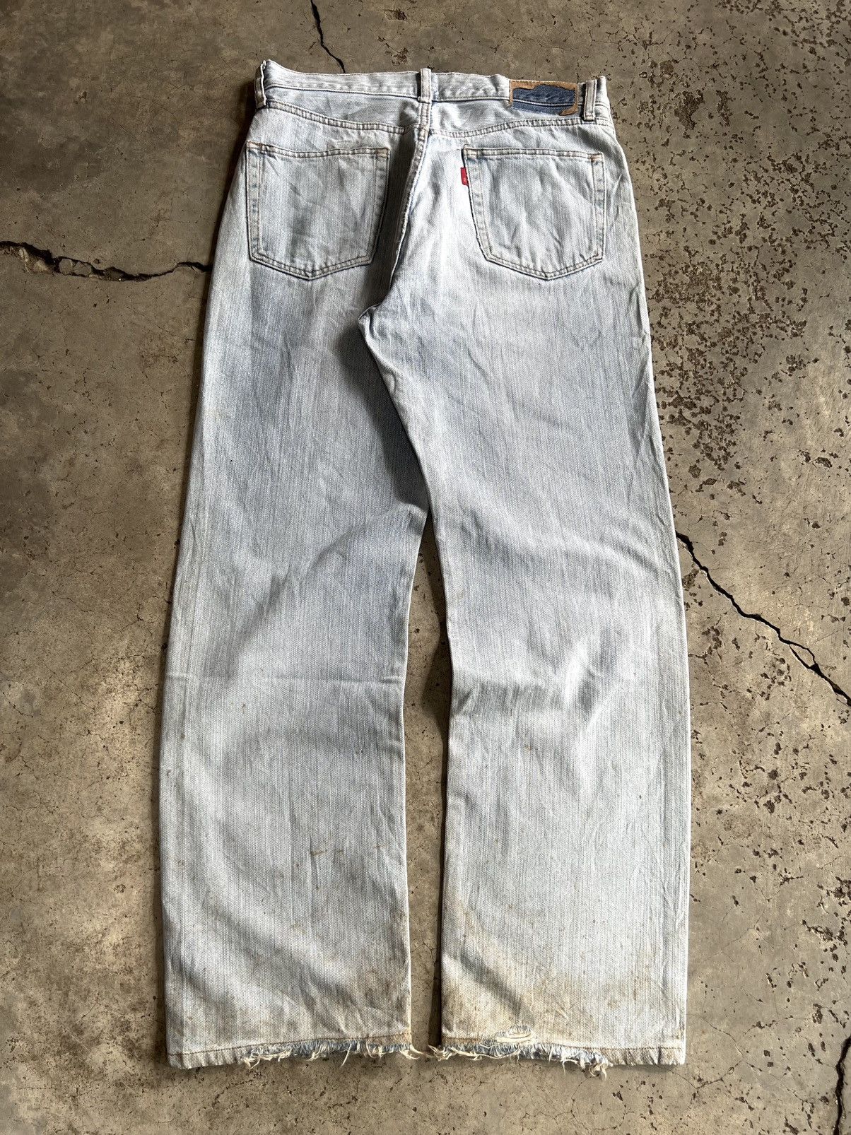 Vintage Thrashed Vintage Denim Jeans Distressed Size US 32 / EU 48 - 6 Thumbnail