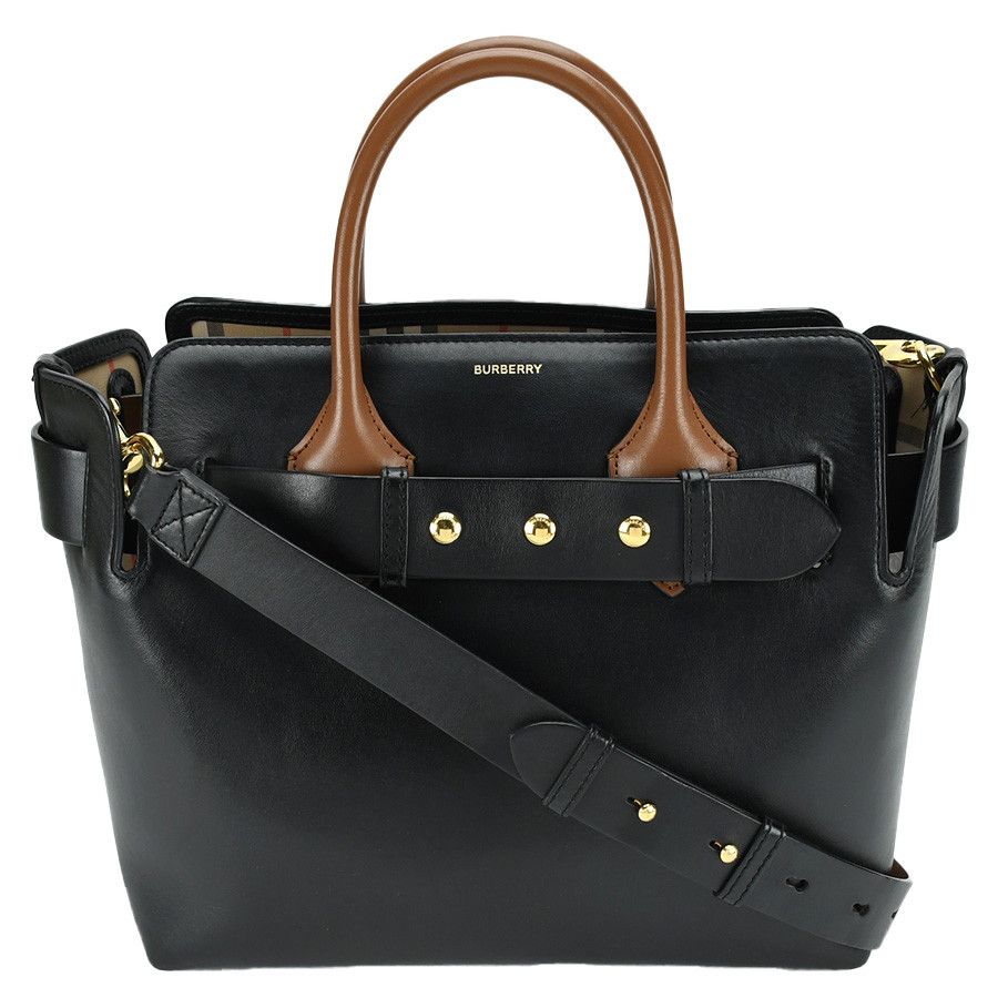 image of Burberry Belt Bag Small Handbag 2Way Black Brown, Women's
