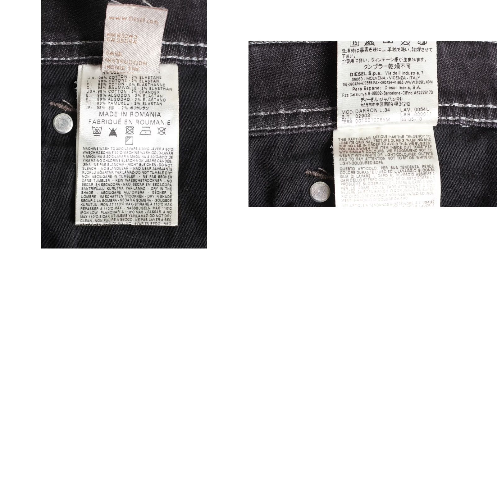 Diesel DIESEL DARRON 0064U Jeans Men Size W34 L34 Regular Slim Tapered Stretch DZ7293 Size US 34 / EU 50 - 8 Thumbnail