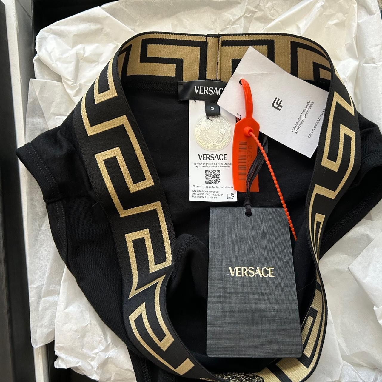 Versace NWT Small Versace Greca Border high-waisted briefs Size ONE SIZE - 3 Thumbnail