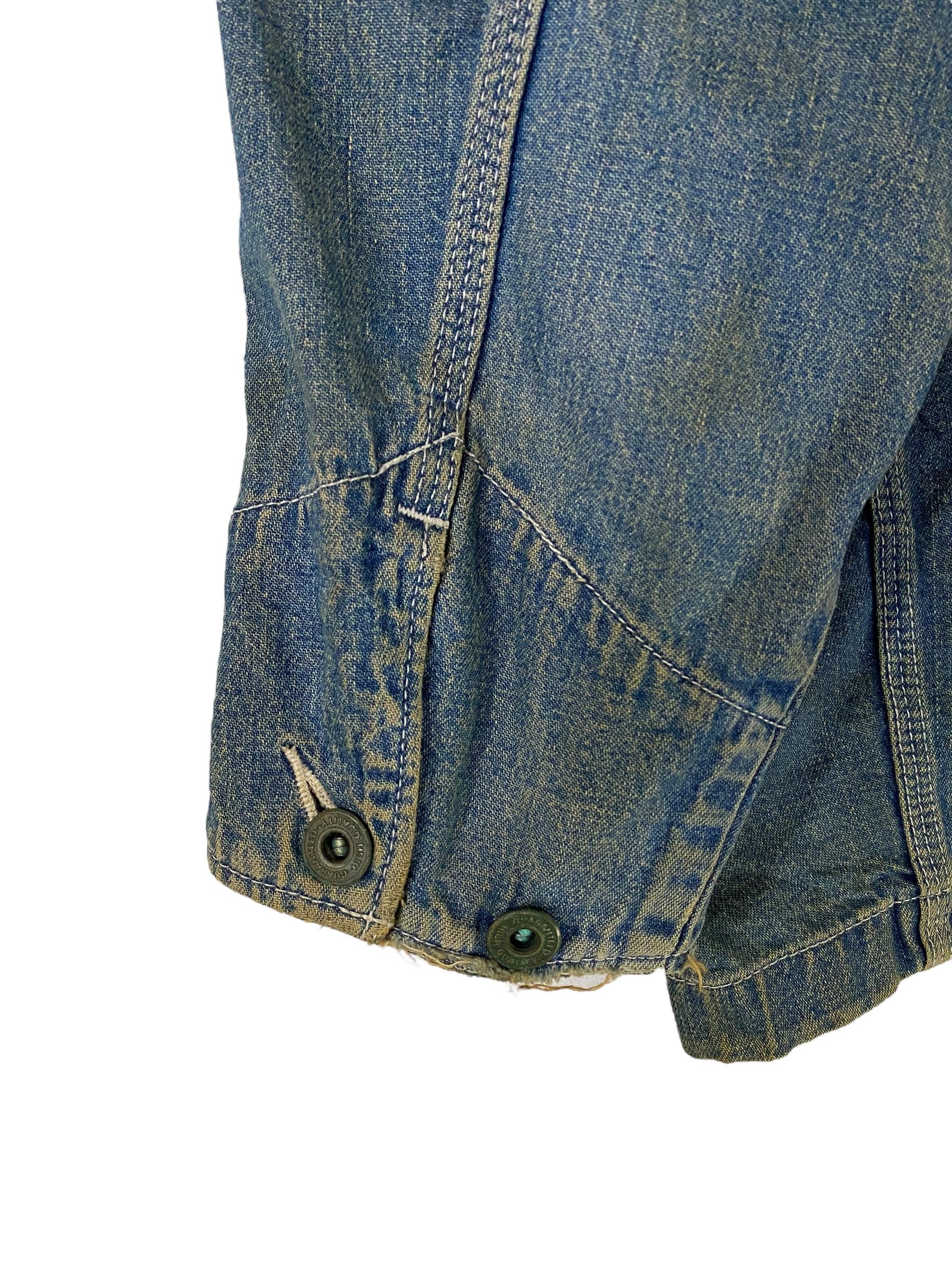 Other 1980s Unbranded aztec trim denim chore jacket Size US L / EU 52-54 / 3 - 8 Thumbnail