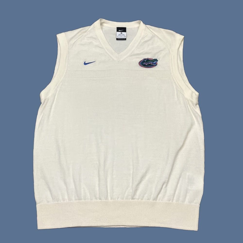 Nike VINTAGE Nike Florida Gators Sweater Vest Wool S Cream Mens Size US S / EU 44-46 / 1 - 1 Thumbnail