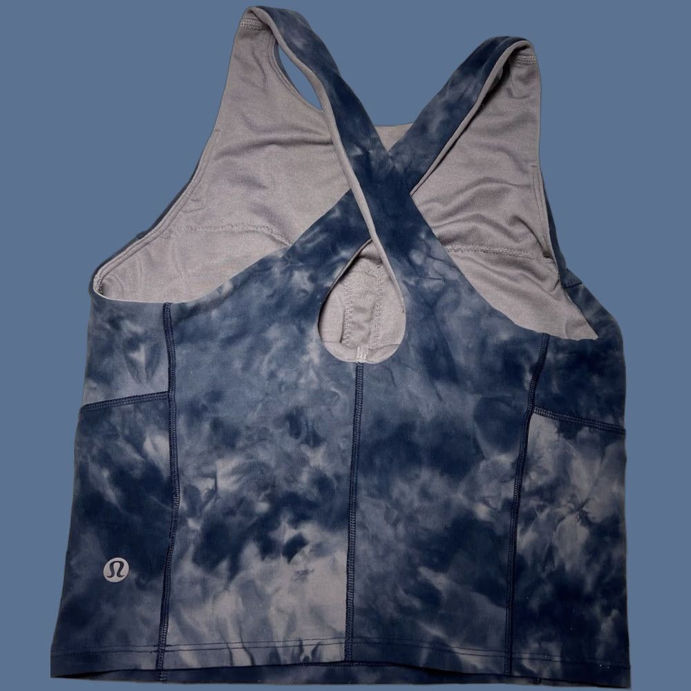 Lululemon Lululemon Tank Women 2 Blue High Neck Crisscross Back Swiftly Tech Active Sleeveless Tie Dye Basic Lightweight Size XS / US 0-2 / IT 36-38 - 1 Thumbnail