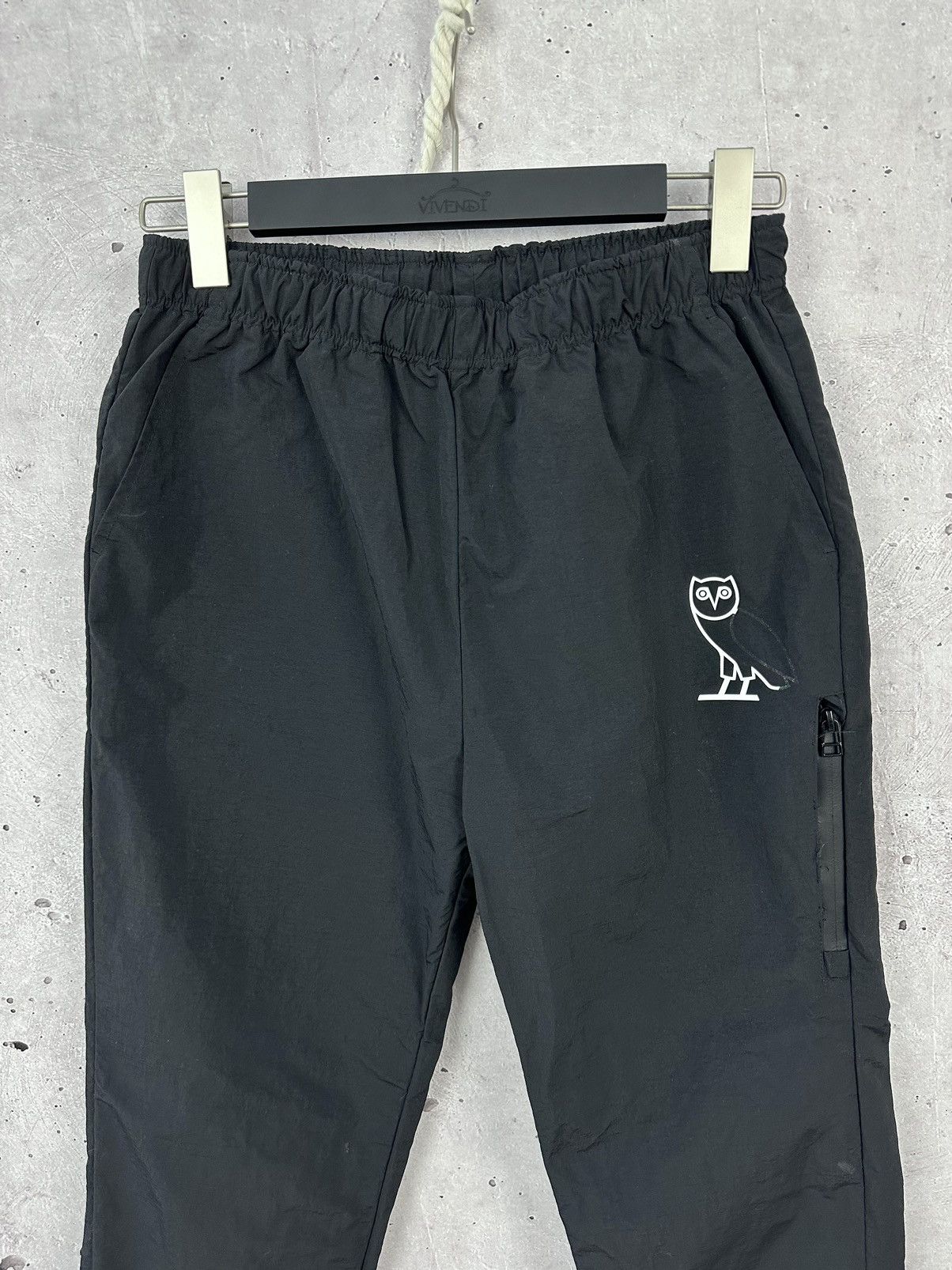 Drake × October's Very Own OVO October’s Very Own Black Nylon Joggers Pants Size US 30 / EU 46 - 2 Thumbnail