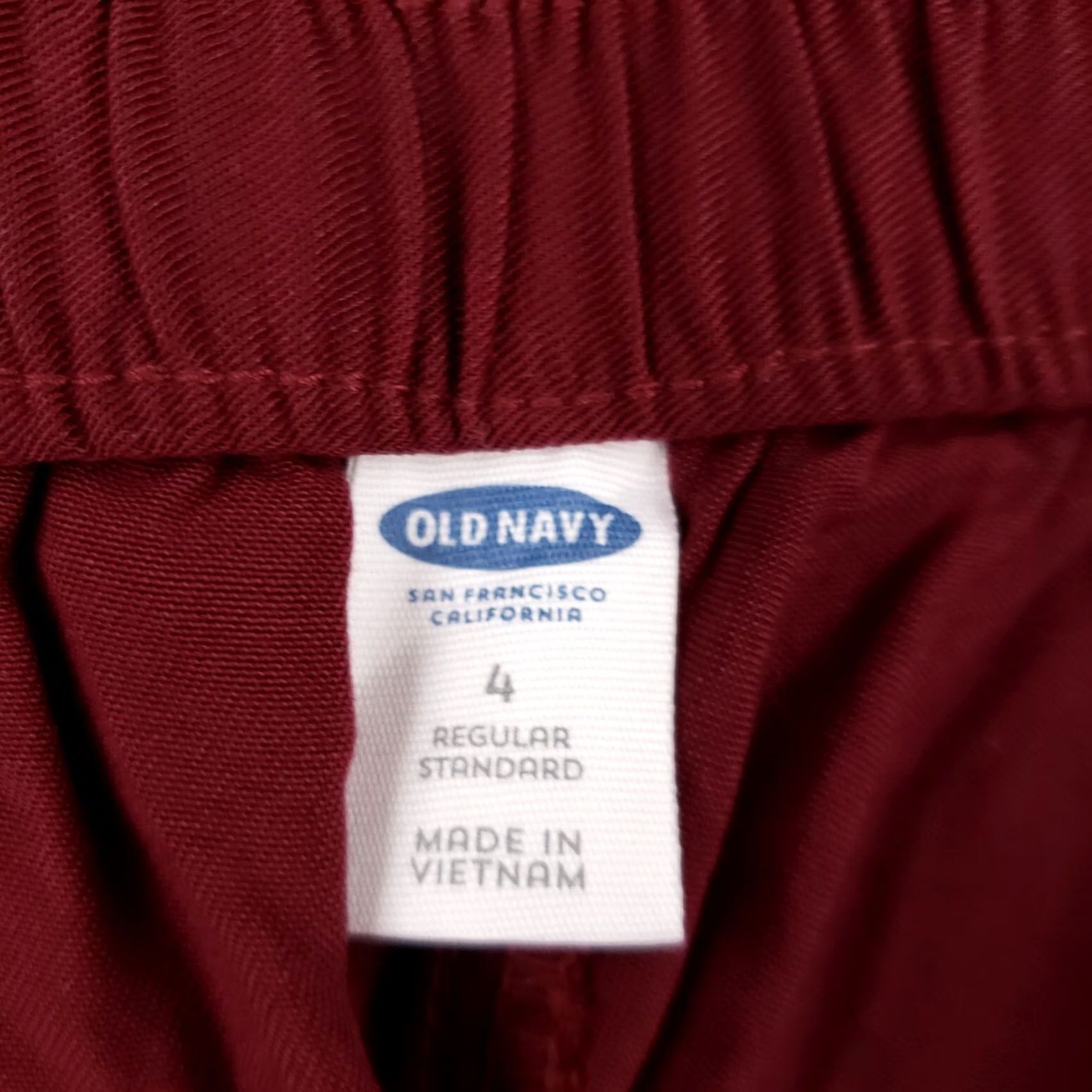 Old Navy Old Navy Pants Women 4 Red Cropped Mid Rise Tapered Cuffed Flat Front Drawstring Size 27" / US 4 / IT 40 - 3 Thumbnail