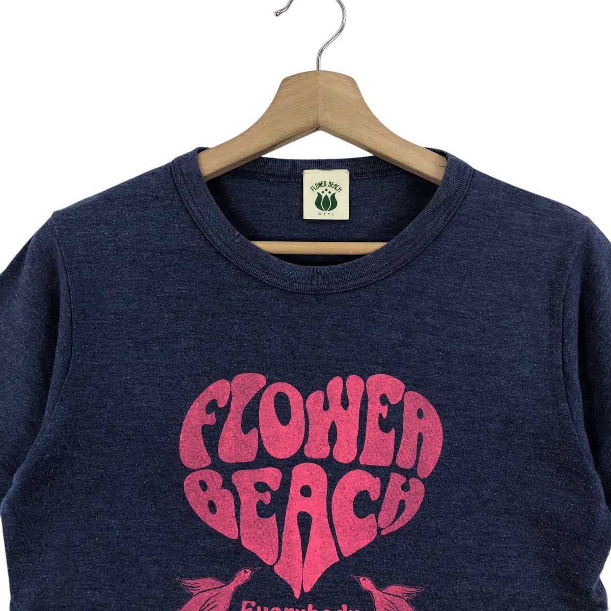 Vintage Vintage FLOWER BEACH Tee Shirt Surf Size US M / EU 48-50 / 2 - 2 Thumbnail
