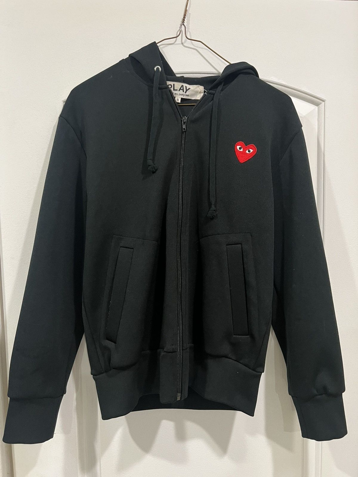 Comme des Garcons PLAY Black Comme Des Garcon Play Zip Up Hoodie Size US S / EU 44-46 / 1 - 1 Thumbnail