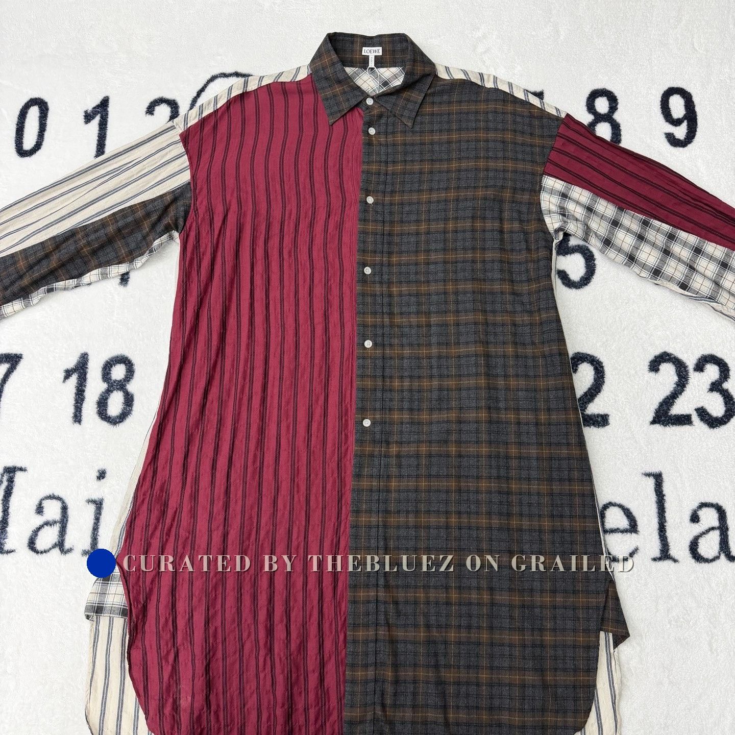 Loewe LOEWE Striped Patchwork Check Shirt Size US S / EU 44-46 / 1 - 1 Thumbnail