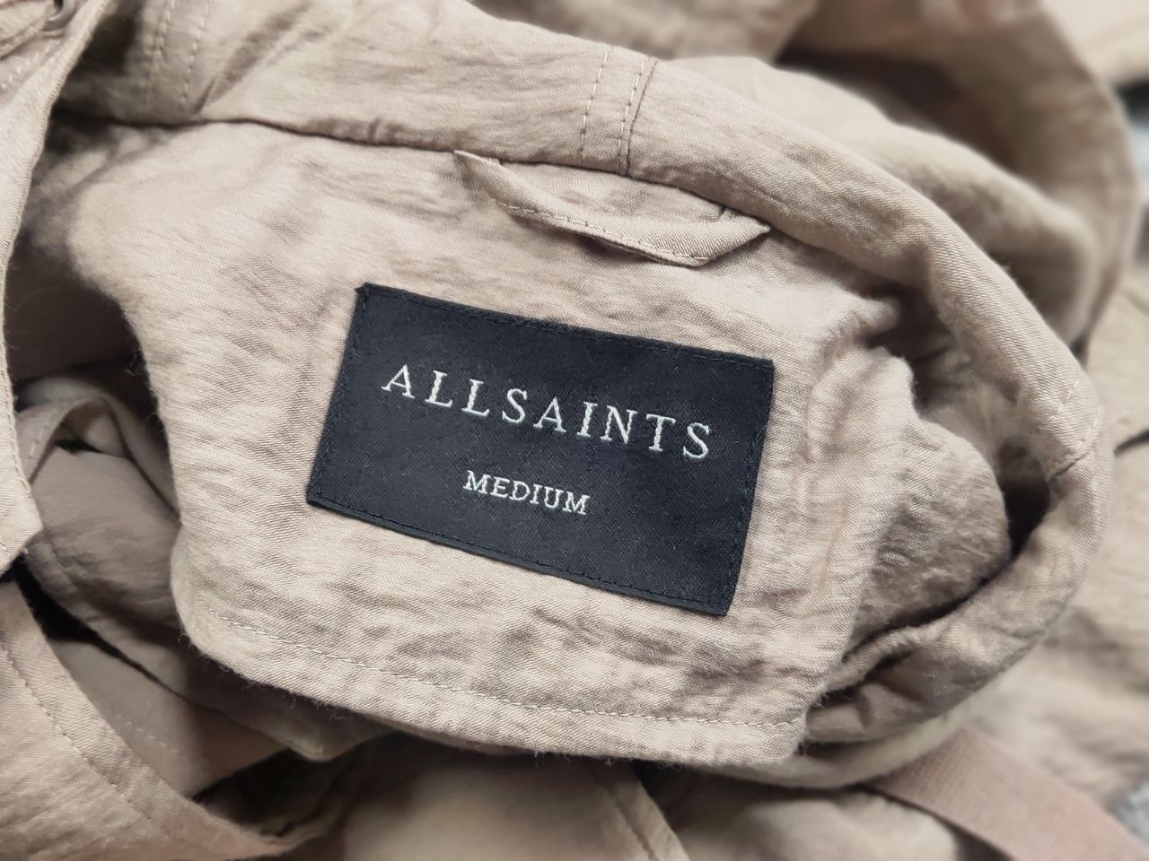 Allsaints All Saints Kinsley Parka Hooded Zip Up Tan Jacket Coat Size M / US 6-8 / IT 42-44 - 17 Thumbnail