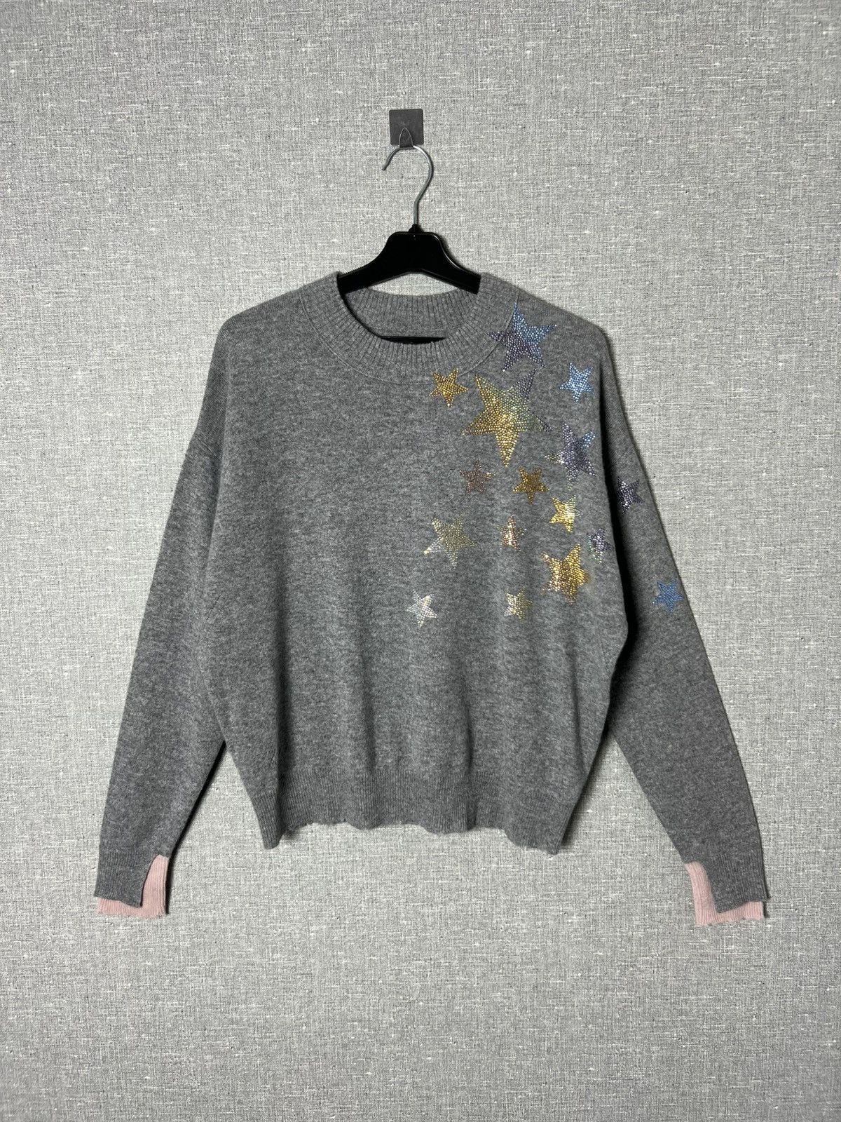 Zadig & Voltaire Zadig & Voltaire Gaby Strass Stars Cashmere Studded Sweater Size XS / US 0-2 / IT 36-38 - 2 Thumbnail