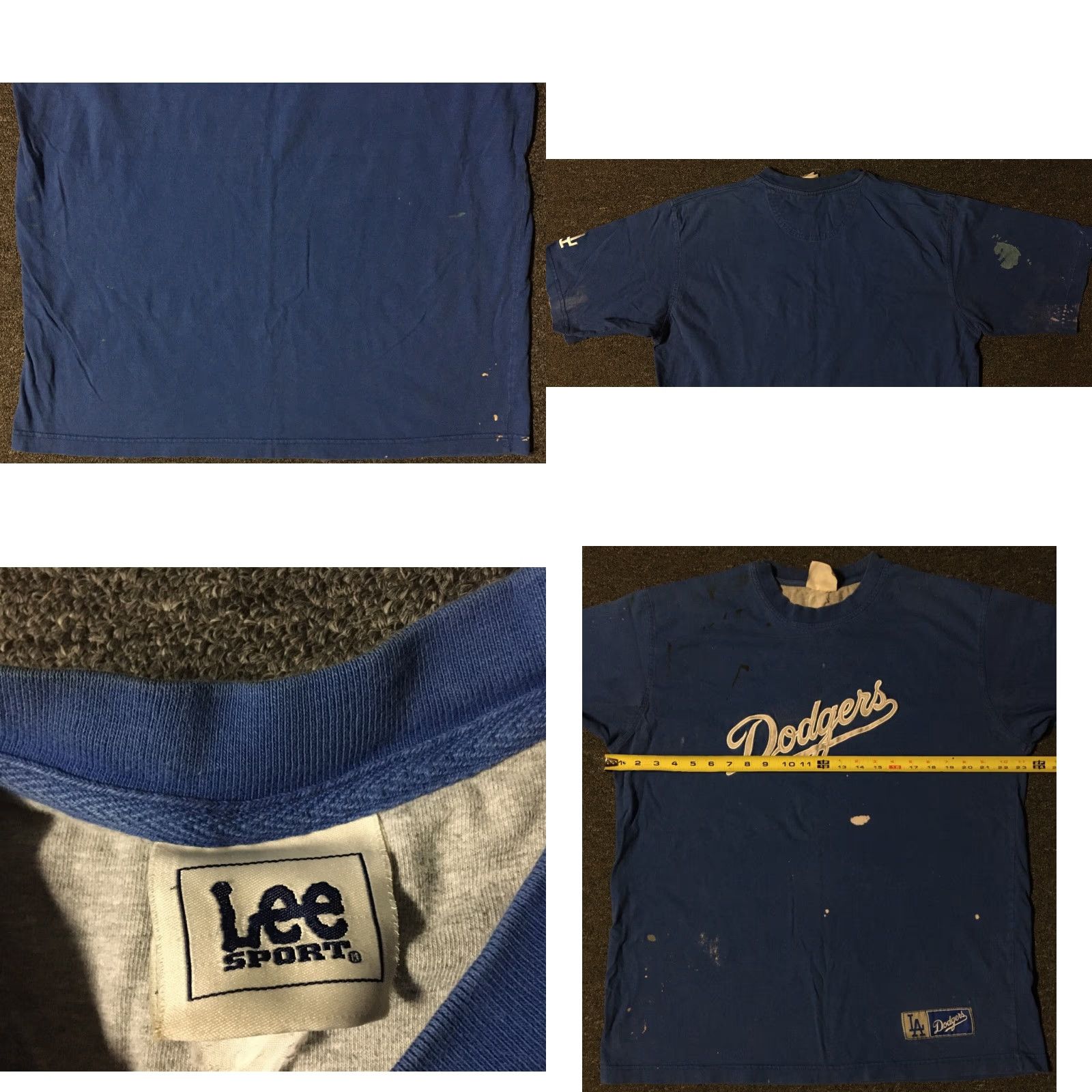 Thrasher VINTAGE LA Dodgers Shirt XL Blue Thrashed 90s Distressed Paint Size US XL / EU 56 / 4 - 8 Thumbnail