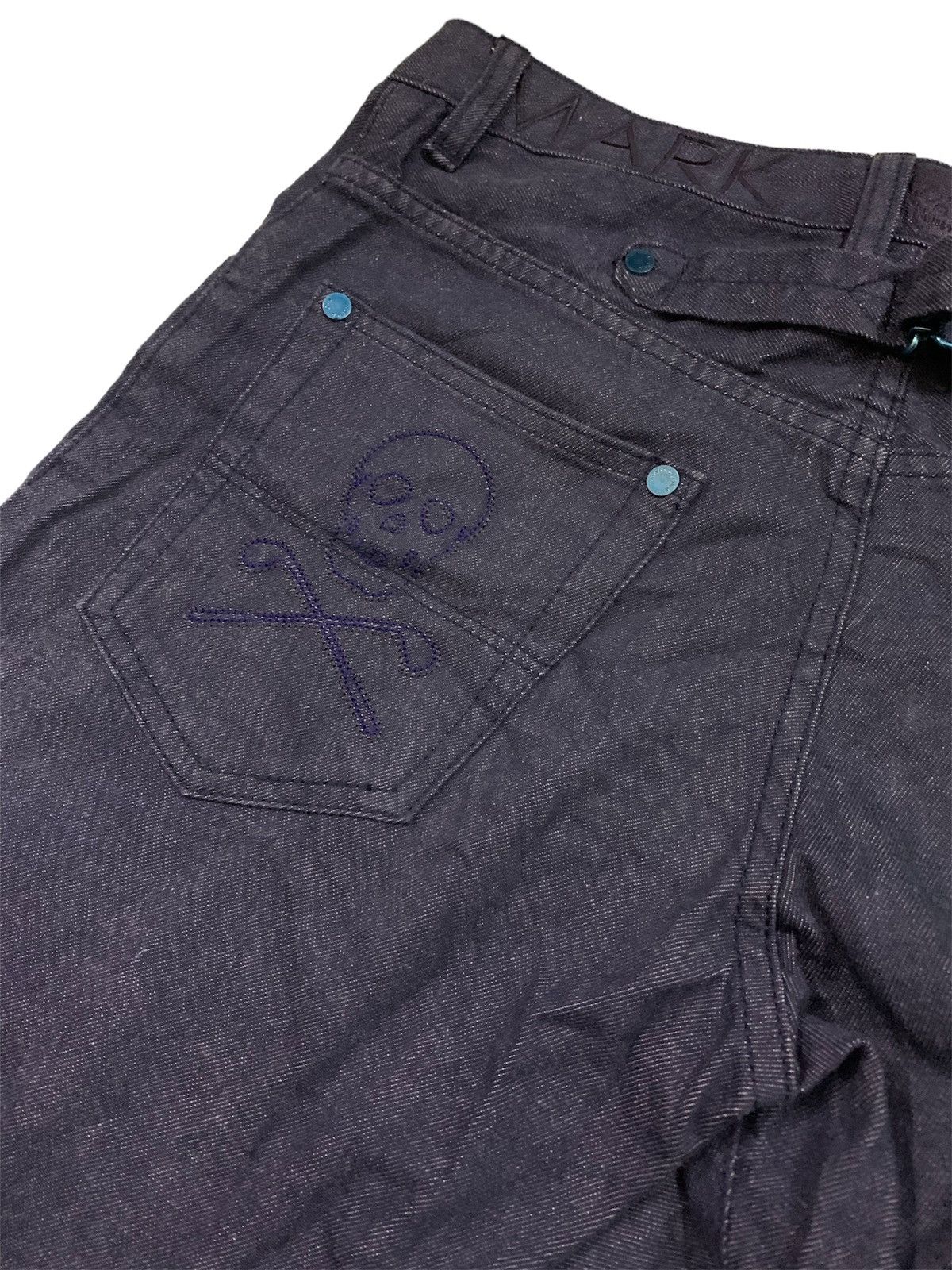 Japanese Brand 💥Vtg Japanese designer Mark & Lona Skull Denim Size US 28 / EU 44 - 6 Thumbnail