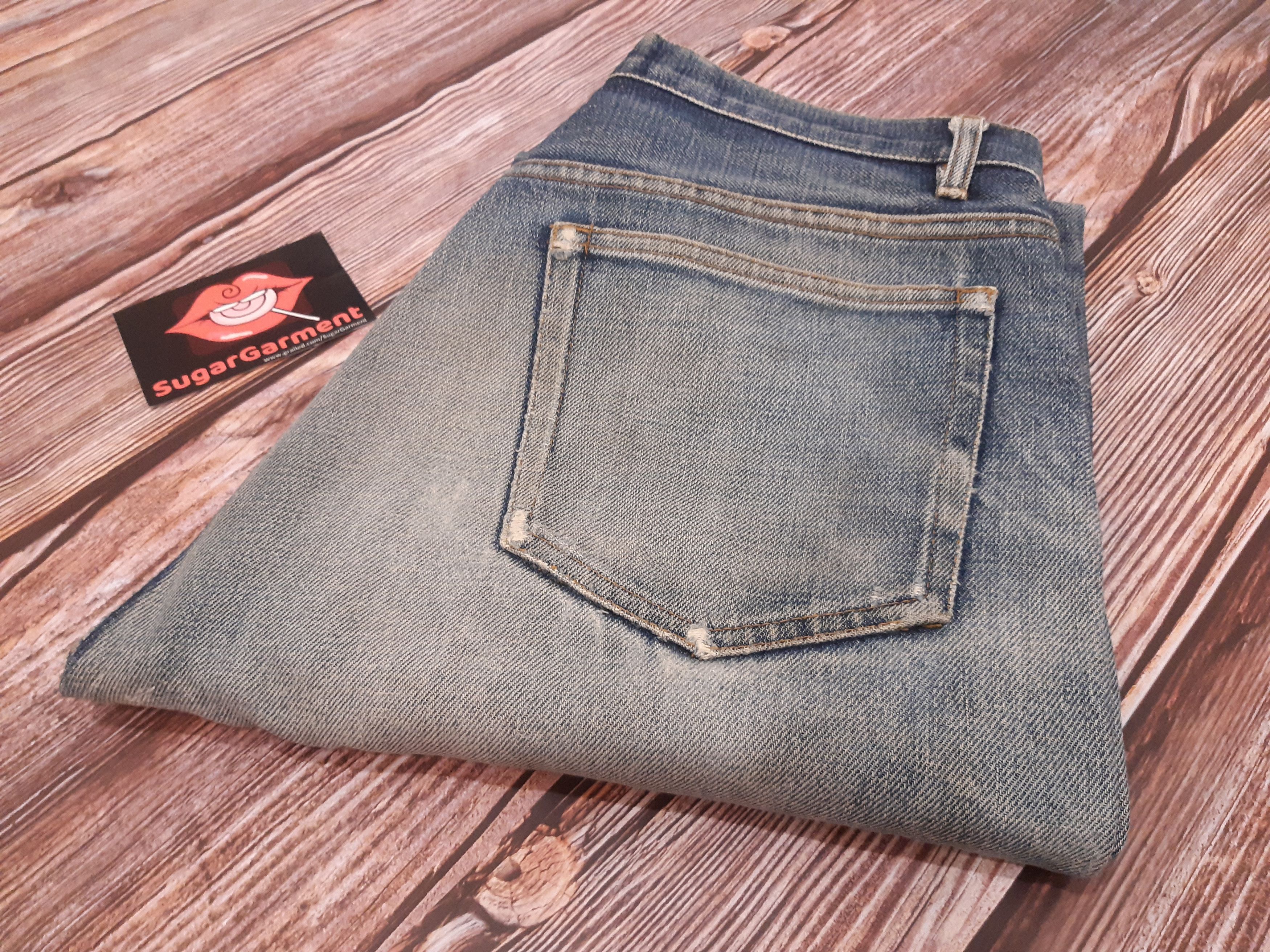 A.P.C. APC Jeans Patchworks Vintage Distressed Size US 31 - 22 Thumbnail