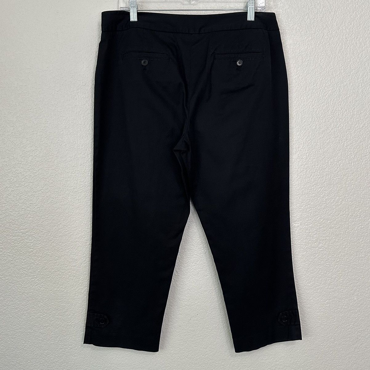 Talbots Talbots Signature Black Stretch Cropped Pants Size 32" / US 10 / IT 46 - 6 Thumbnail
