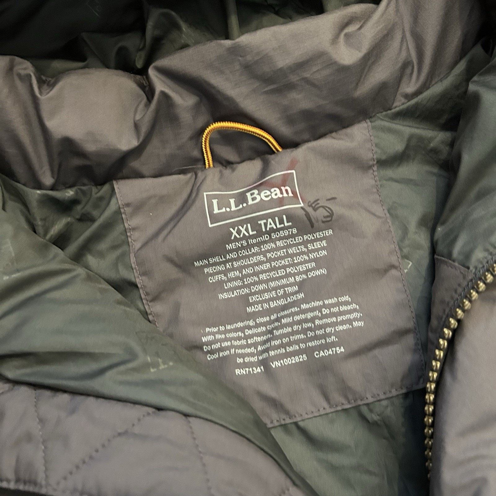 L.L. Bean Mountain Classic Down Puffer Parka Downtek Jacket 2XL Tall Size US XXL / EU 58 / 5 - 3 Thumbnail
