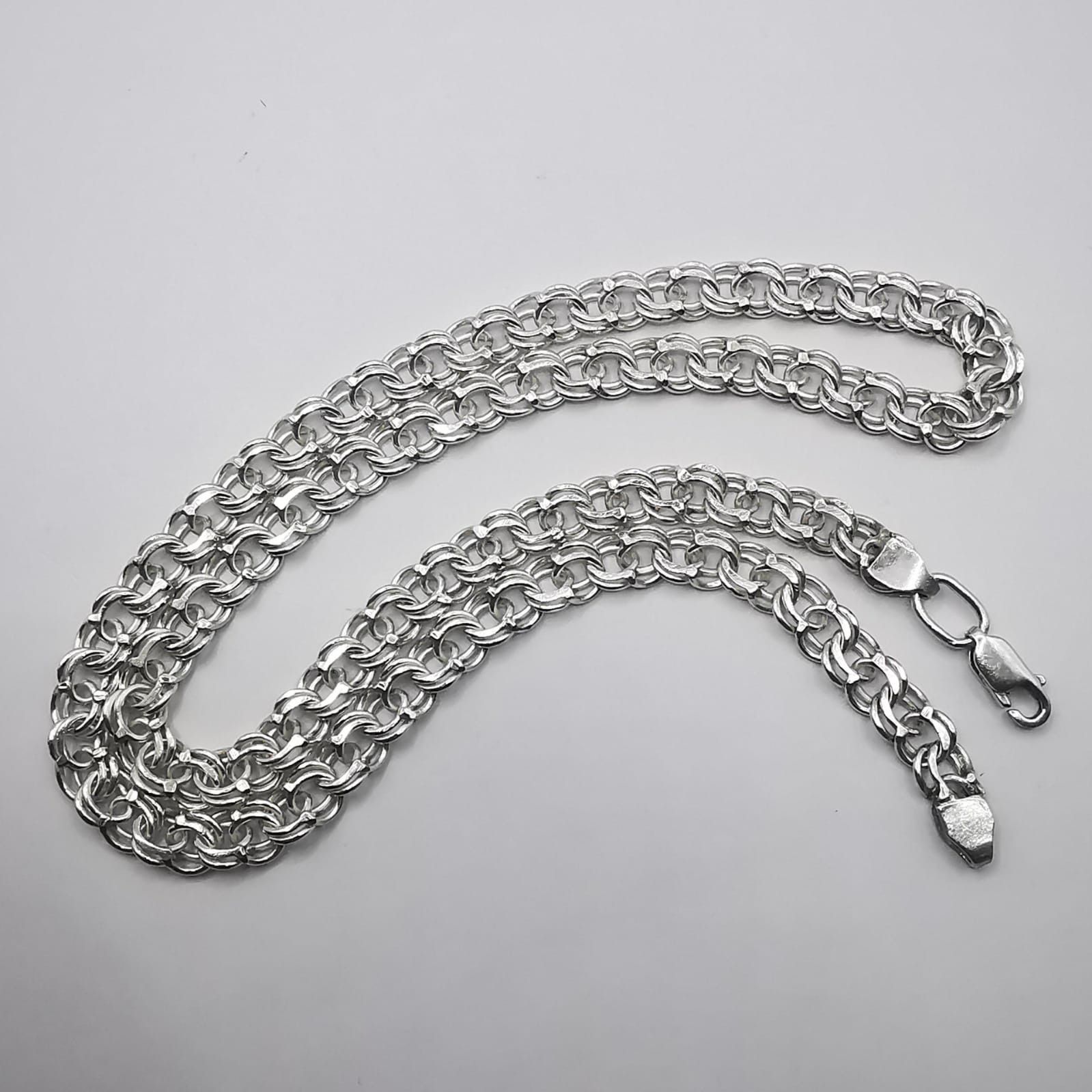 Sterling Silver Vintage Statement Jewelry Chain, 925 Sterling Silver 24,38g Size ONE SIZE - 2 Thumbnail