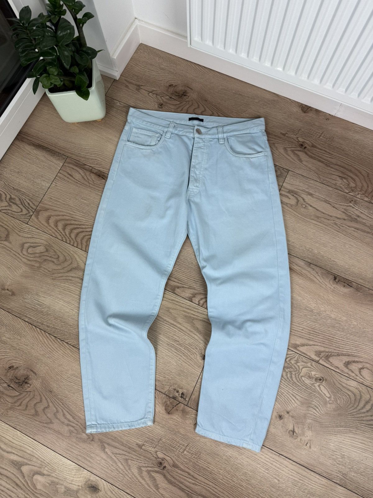 Prada Prada Logo Cotton Blue Pants Size US 34 / EU 50 - 8 Thumbnail