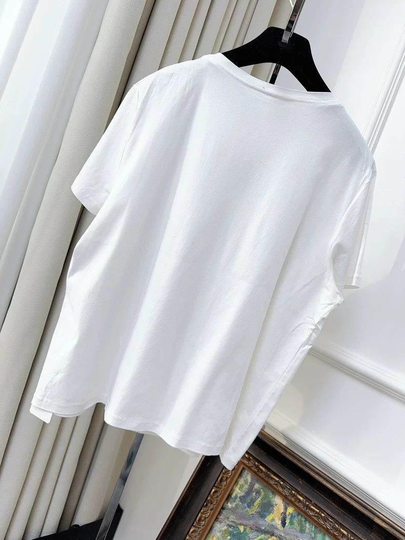 Chanel Chanel 20s ring diamond logo white short-sleeved T-shirt Size M / US 6-8 / IT 42-44 - 2 Thumbnail